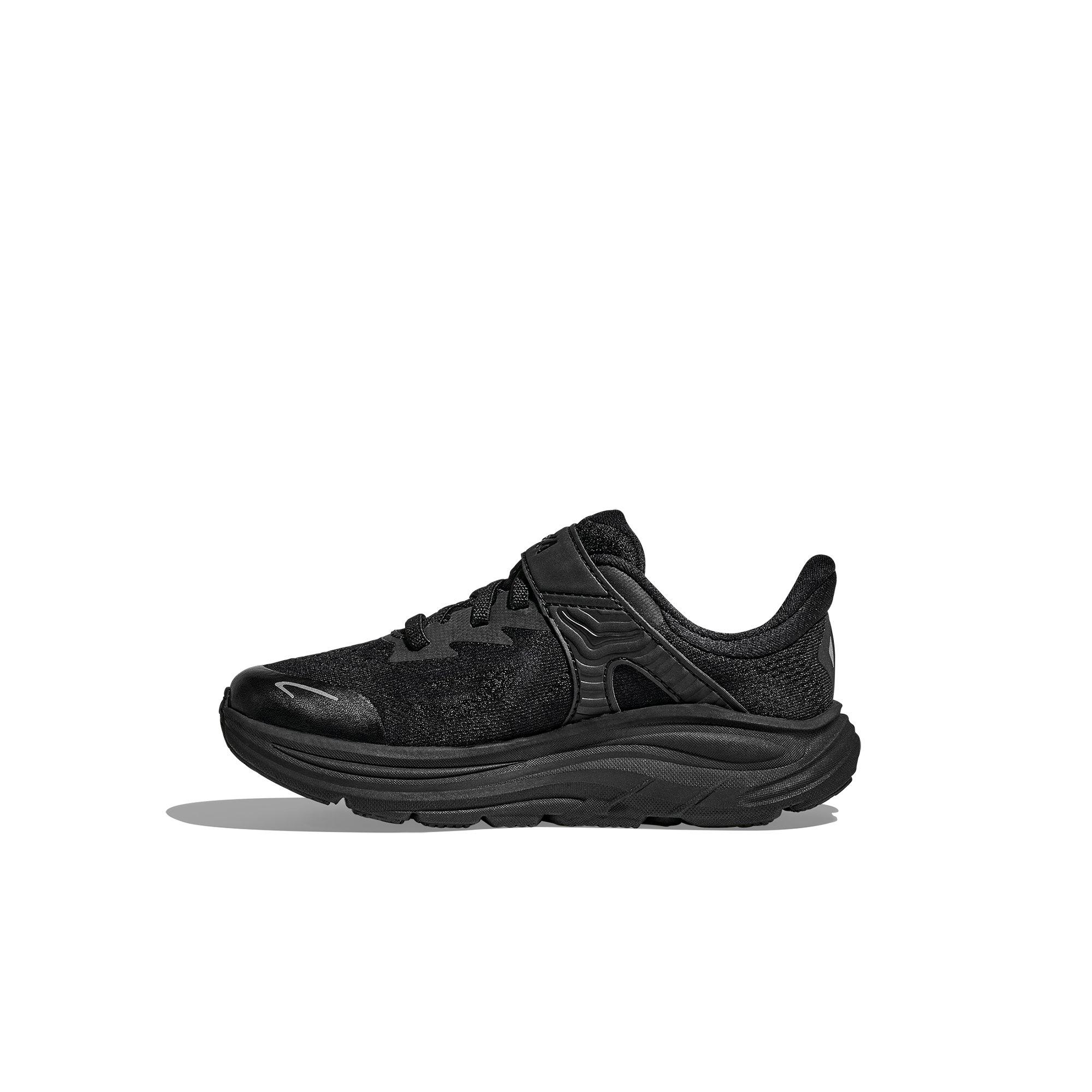 Hoka Clifton 10 "Black/Black" Preschool Boys' Running Shoe - BLACK Thumbnail View 2