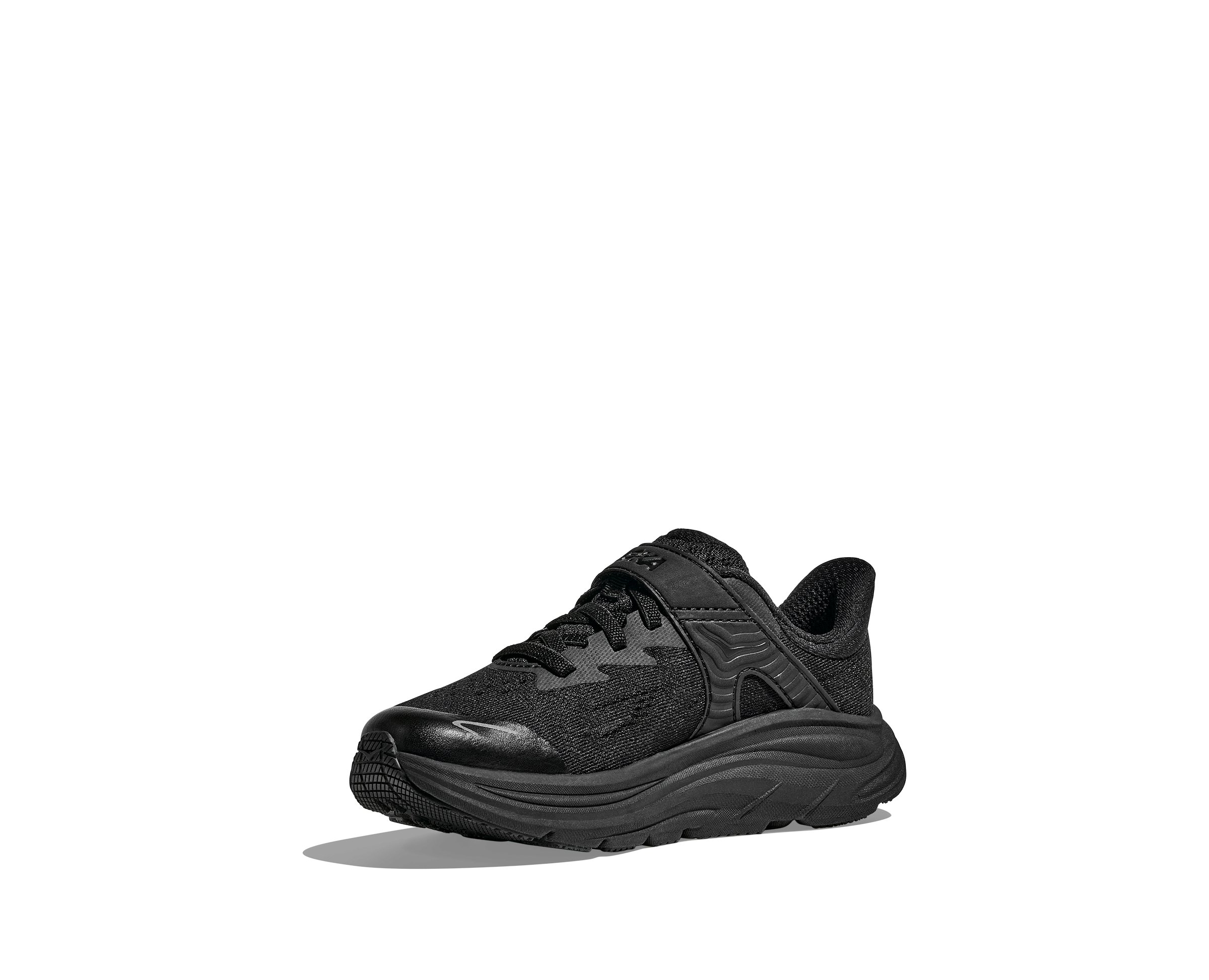 Hoka Clifton 10 "Black/Black" Preschool Boys' Running Shoe - BLACK Thumbnail View 6