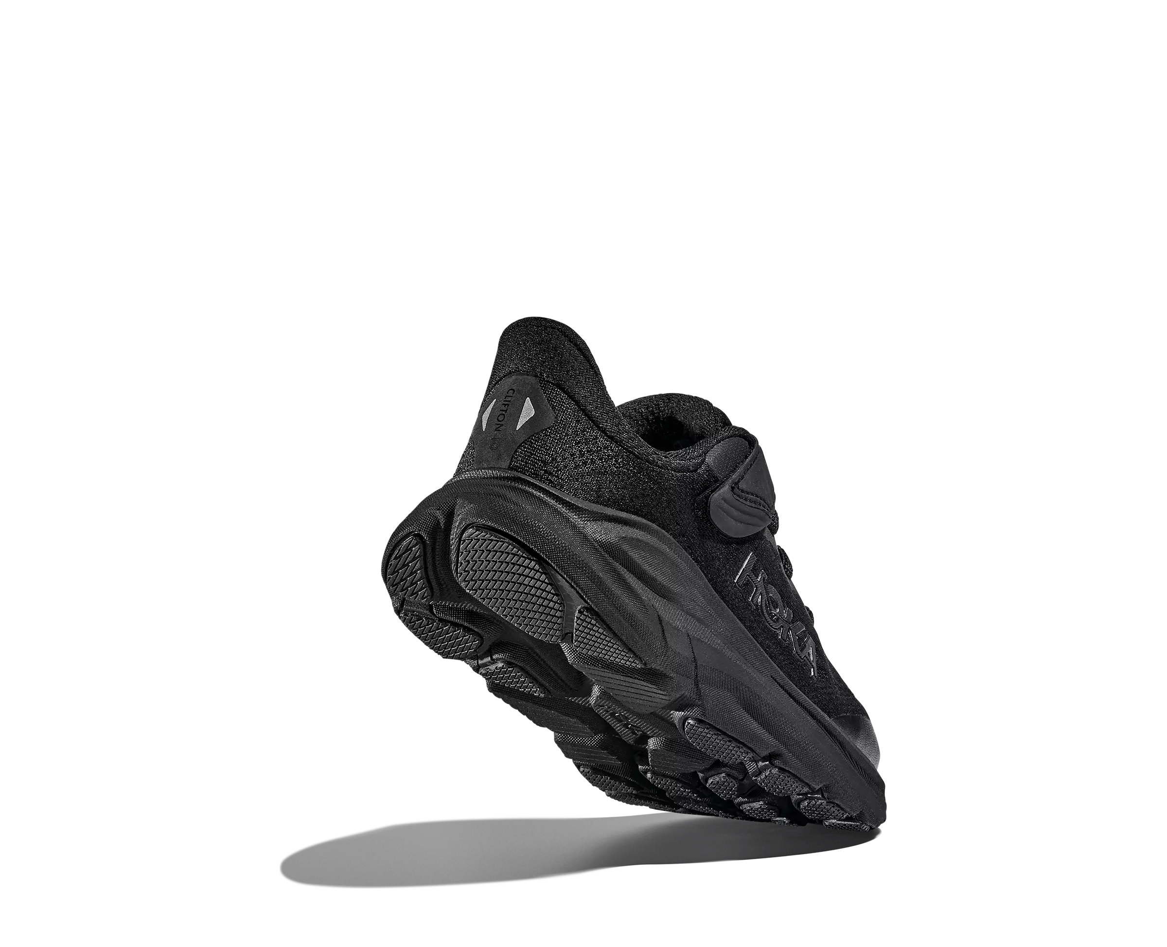 Hoka Clifton 10 "Black/Black" Preschool Boys' Running Shoe - BLACK