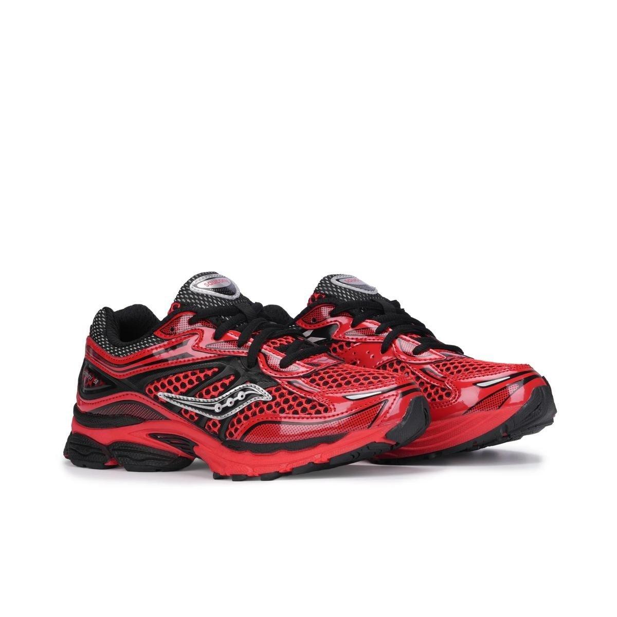 Saucony Omni 9 KDZ "Crimson/Black" Grade School Boys' Shoe - RED/BLACK Thumbnail View 3
