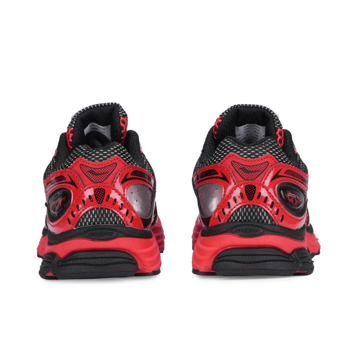 Saucony Omni 9 KDZ "Crimson/Black" Grade School Boys' Shoe - RED/BLACK Thumbnail View 5
