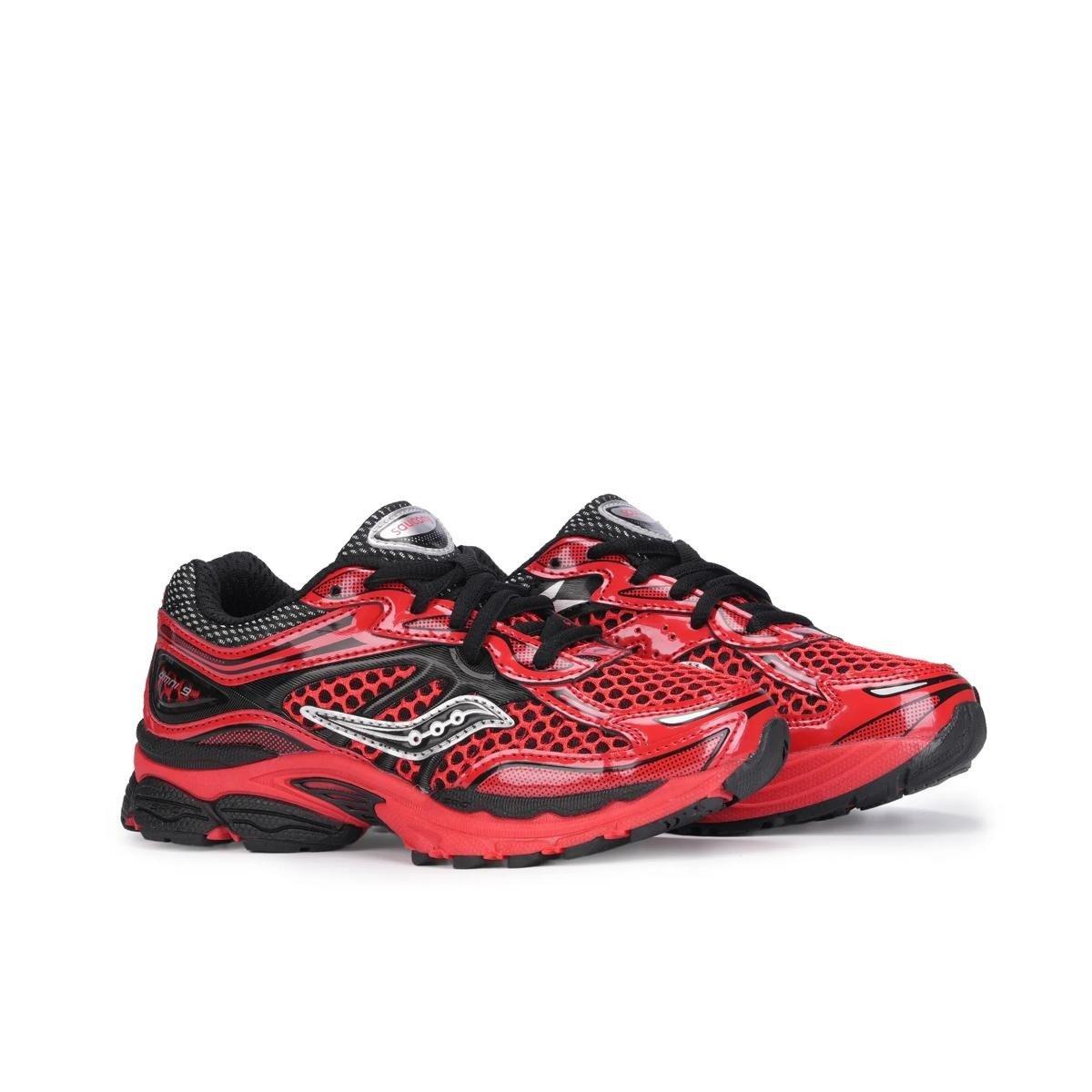 Saucony Omni 9 KDZ "Crimson/Black" Preschool Boys' Shoe - RED/BLACK Thumbnail View 3