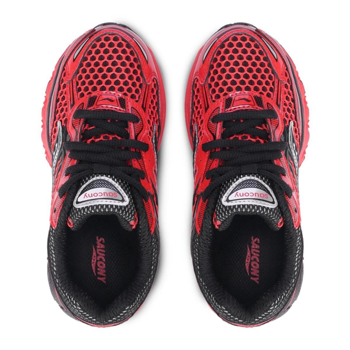 Saucony Omni 9 KDZ "Crimson/Black" Preschool Boys' Shoe - RED/BLACK Thumbnail View 4