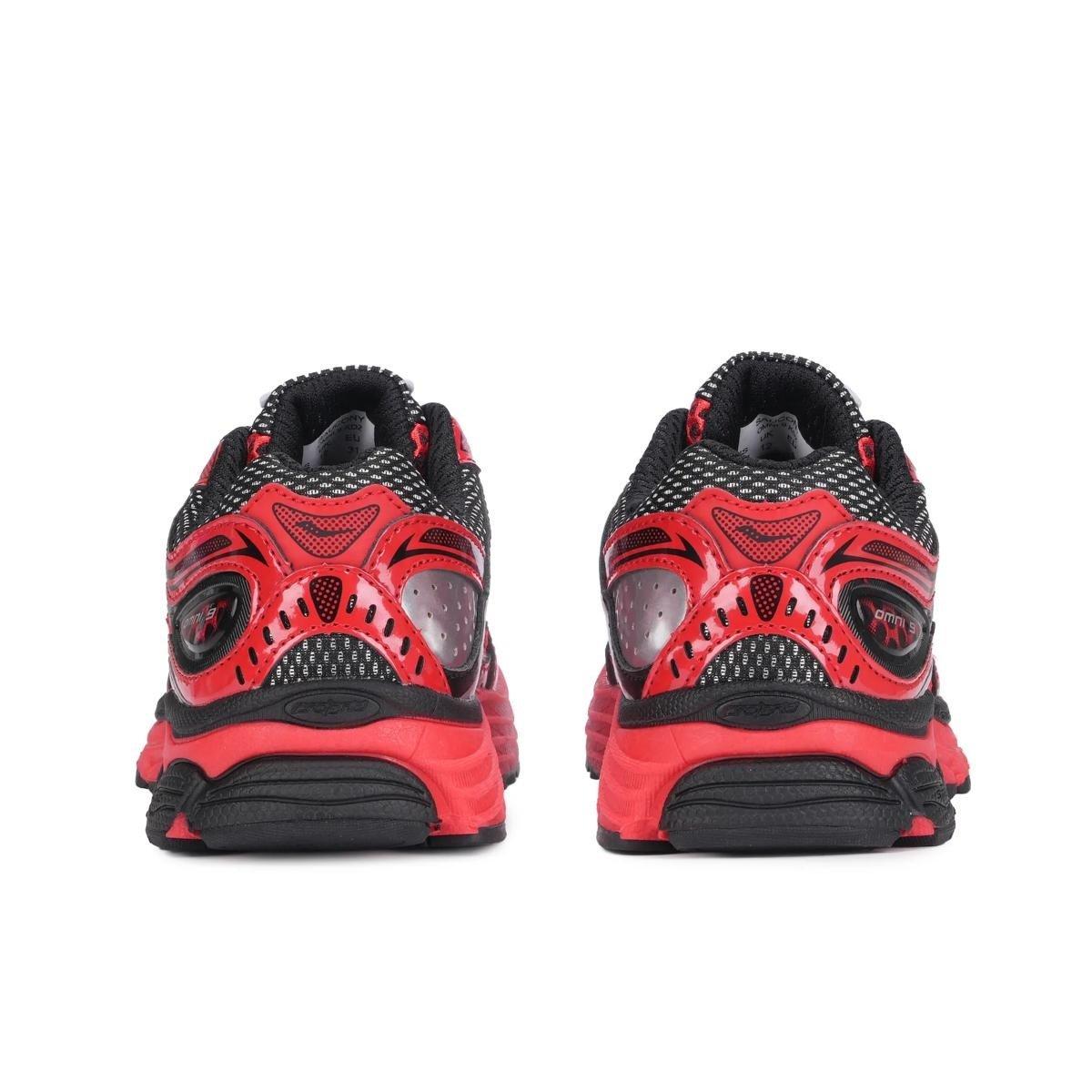 Saucony Omni 9 KDZ "Crimson/Black" Preschool Boys' Shoe - RED/BLACK Thumbnail View 5