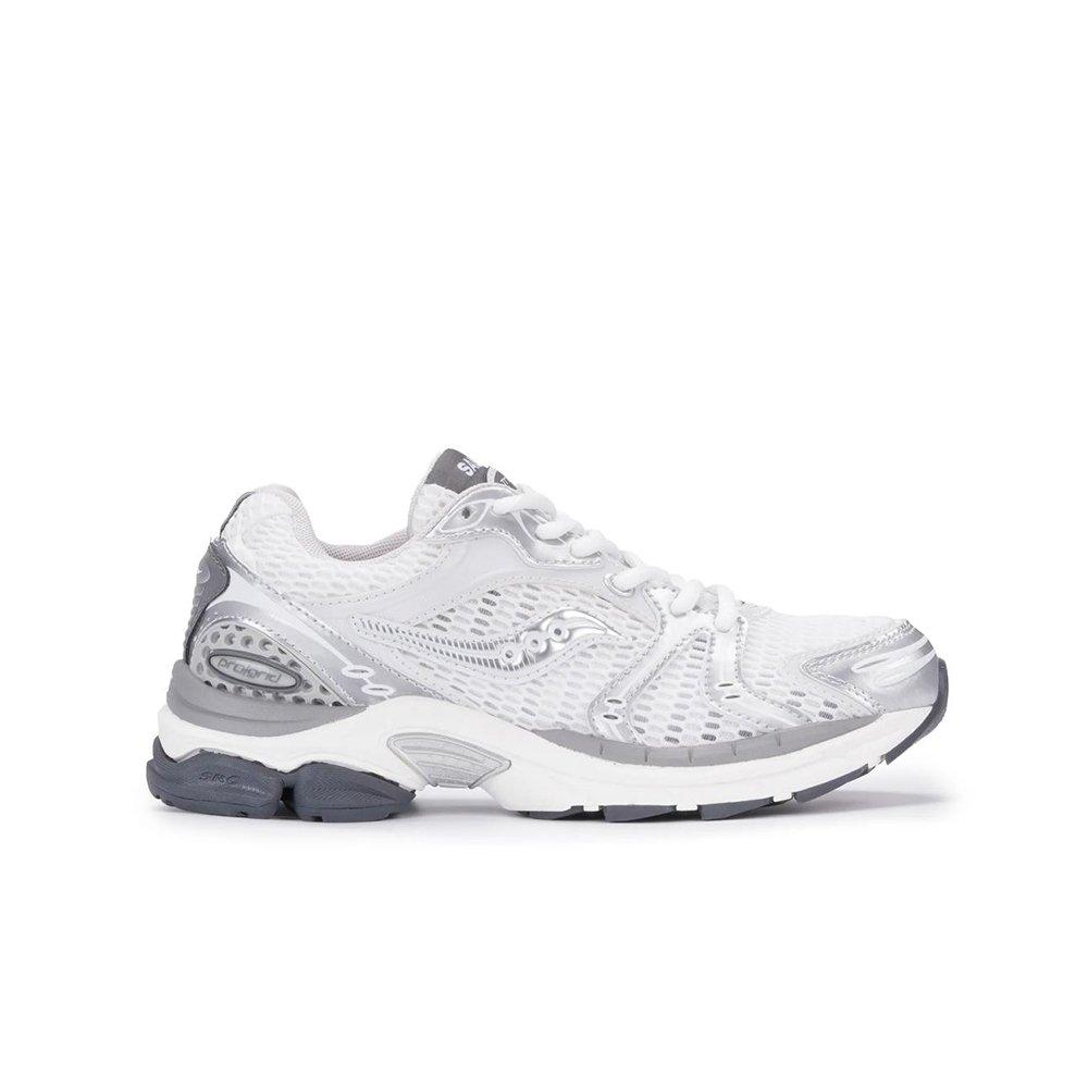 Saucony Triumph 4 KDZ "White/Silver" Grade School Kids' Shoe - WHITE/SILVER