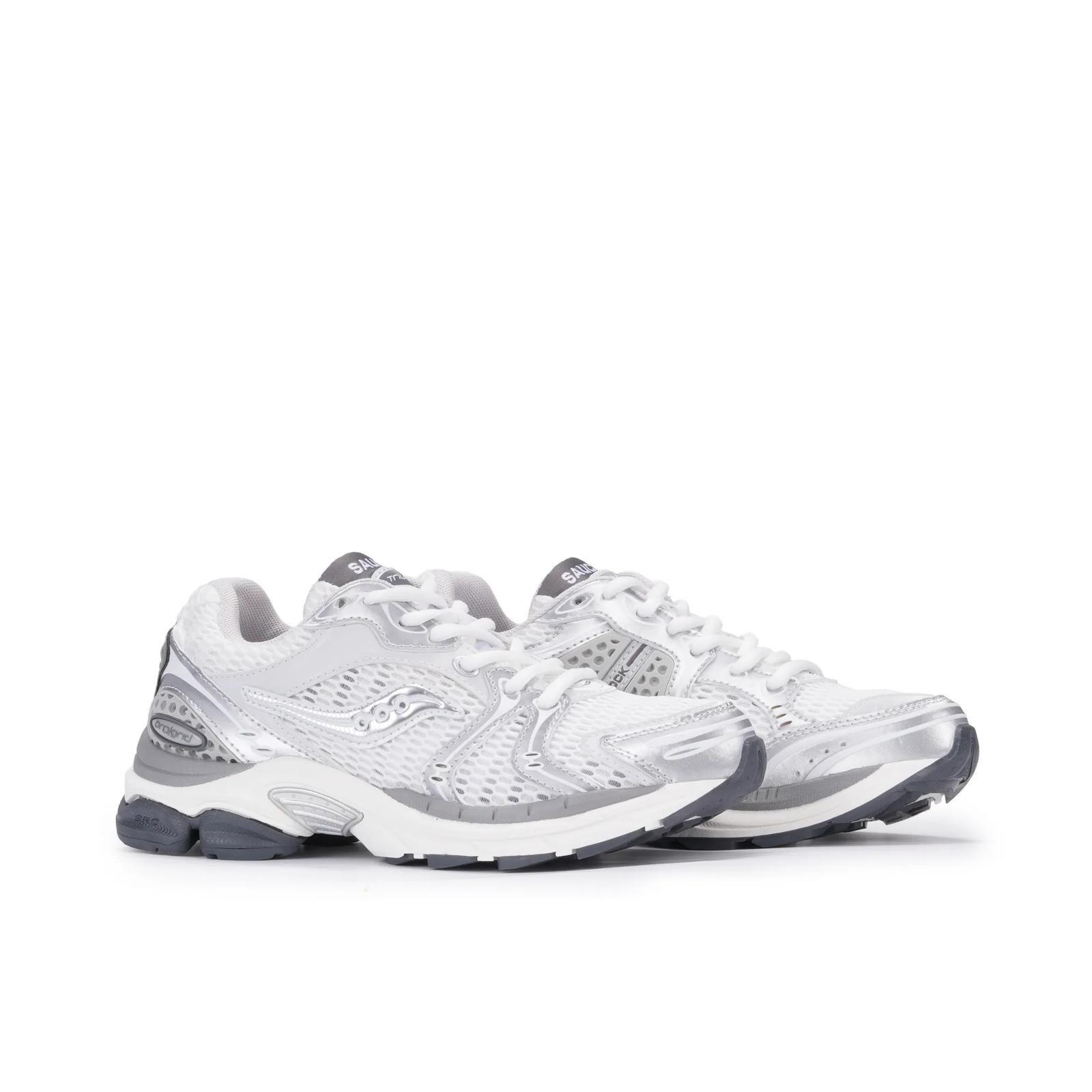 Saucony Triumph 4 KDZ "White/Silver" Grade School Kids' Shoe - WHITE/SILVER