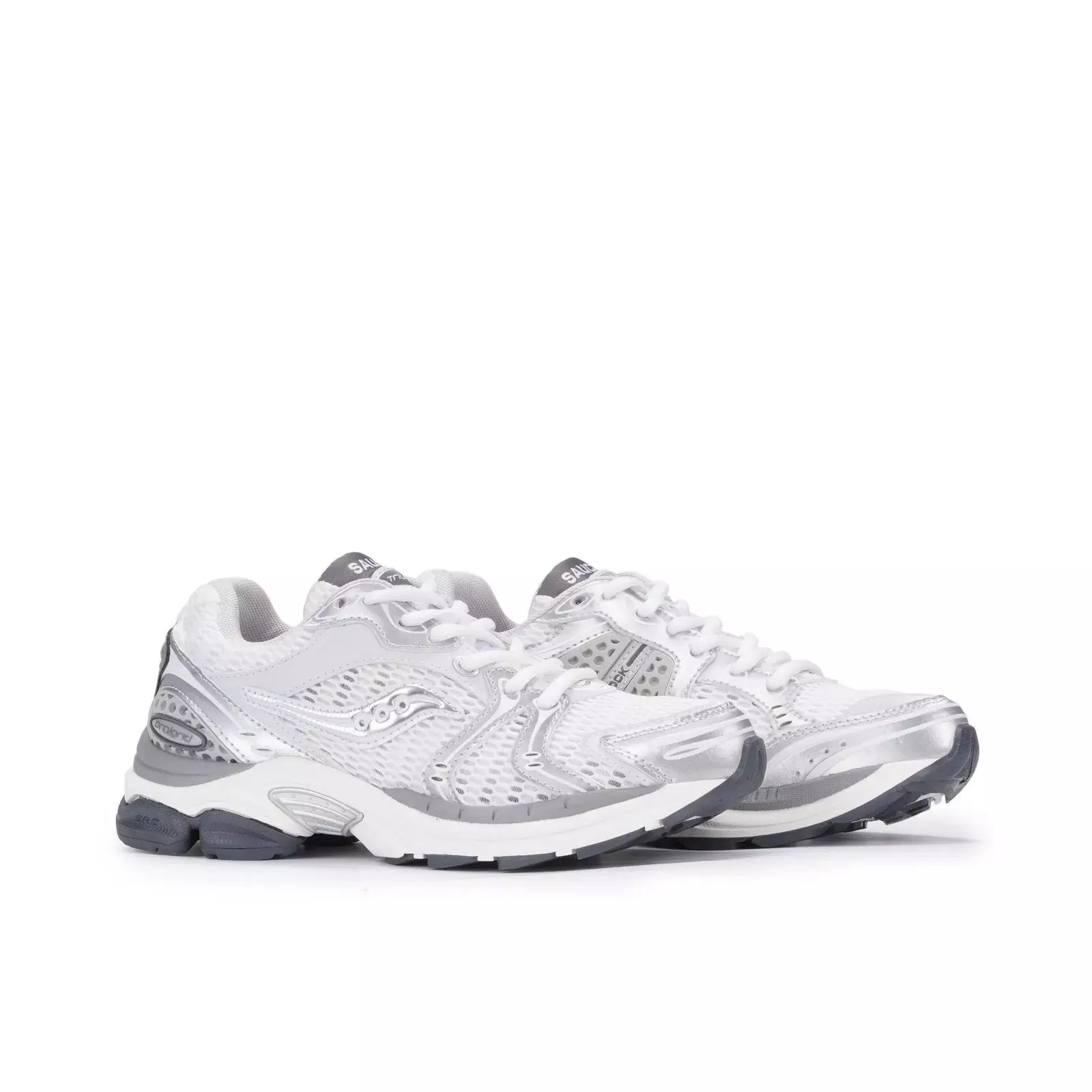 Saucony Triumph 4 KDZ "White/Silver" Grade School Kids' Shoe - WHITE/SILVER