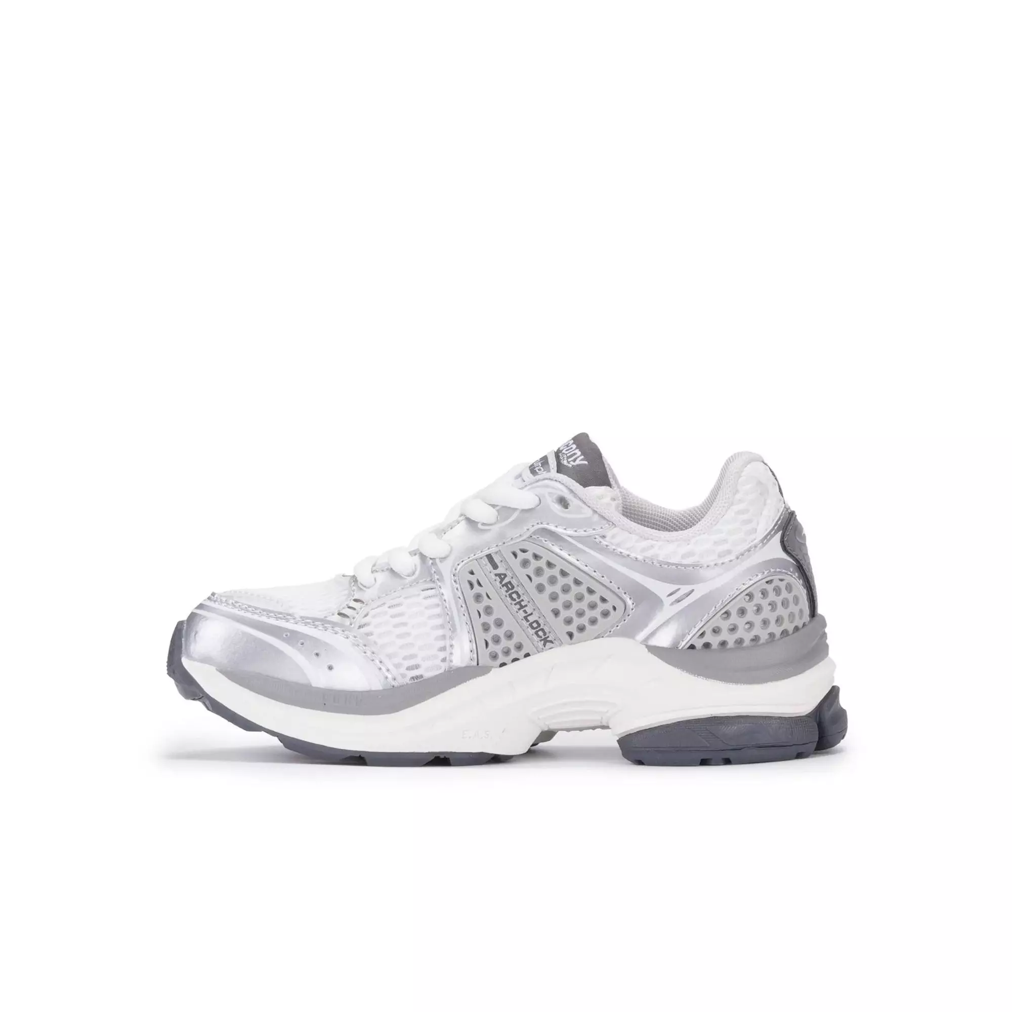 Saucony Triumph 4 KDZ "White/Silver" Preschool Kids' Shoe - WHITE/SILVER