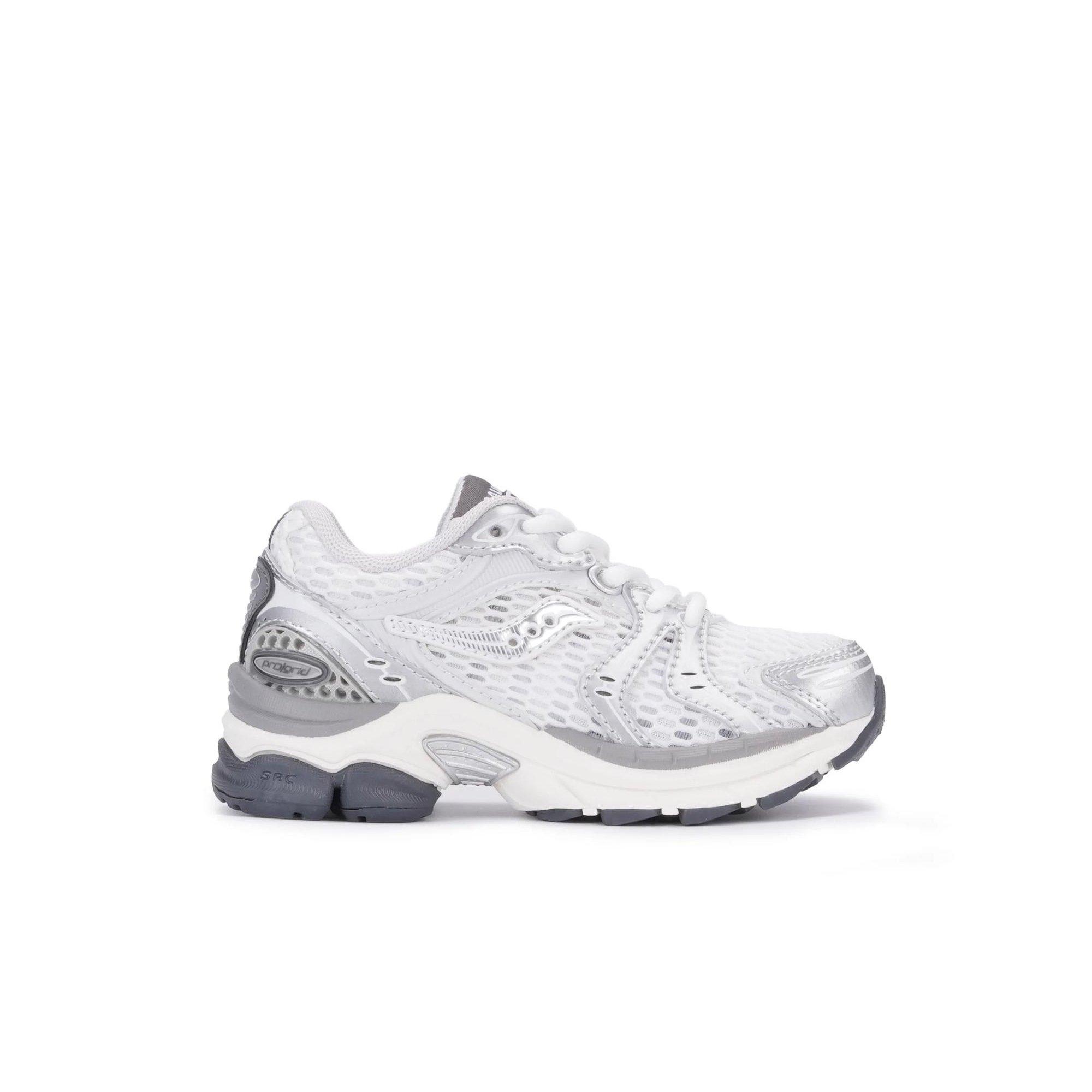 Saucony Triumph 4 KDZ "White/Silver" Toddler Kids' Shoe - WHITE/SILVER