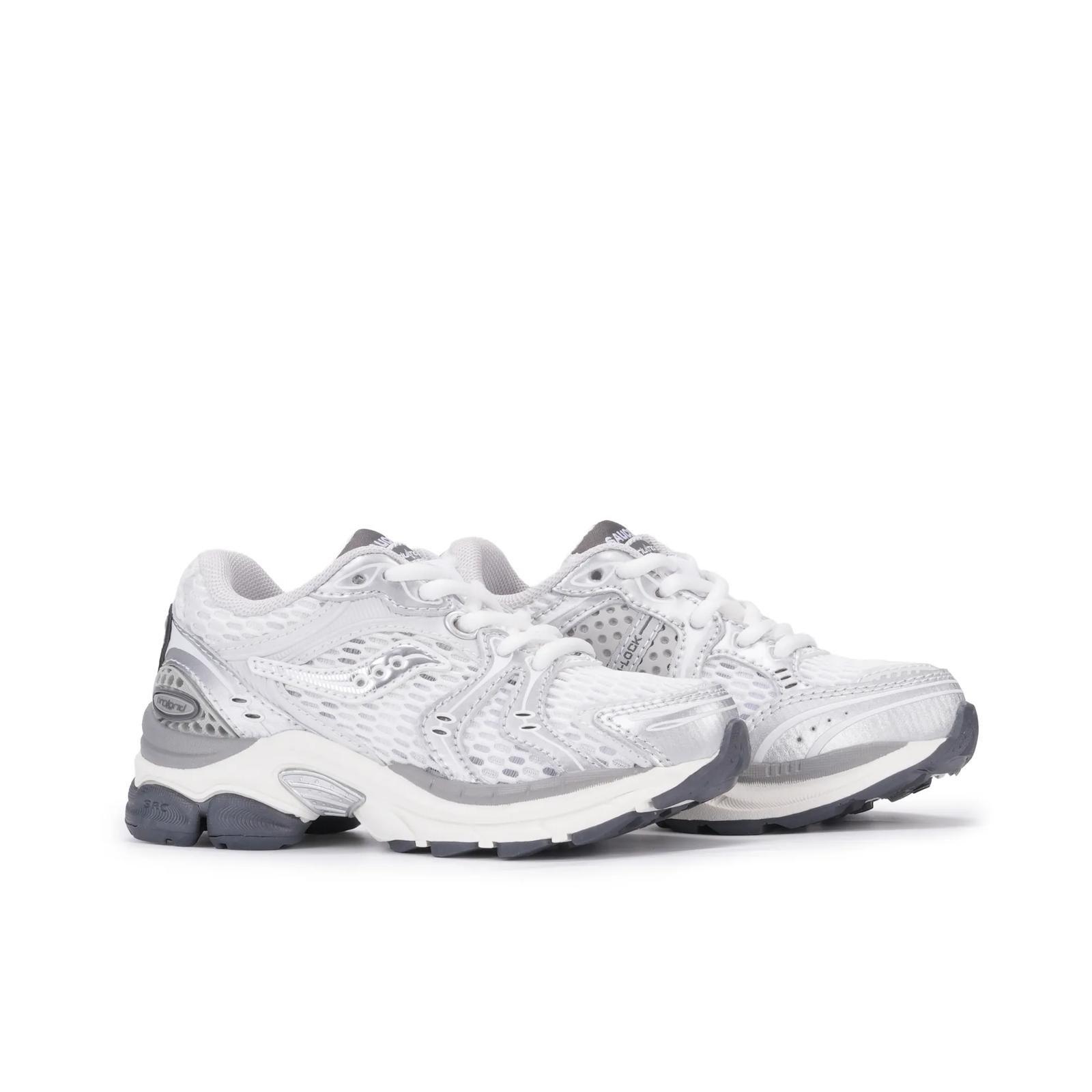 Saucony Triumph 4 KDZ "White/Silver" Toddler Kids' Shoe - WHITE/SILVER