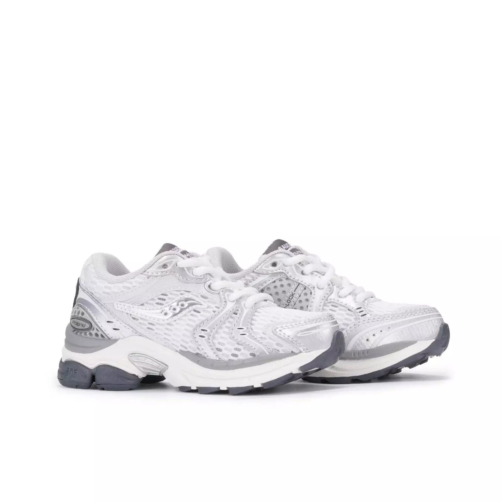 Saucony Triumph 4 KDZ "White/Silver" Toddler Kids' Shoe - WHITE/SILVER