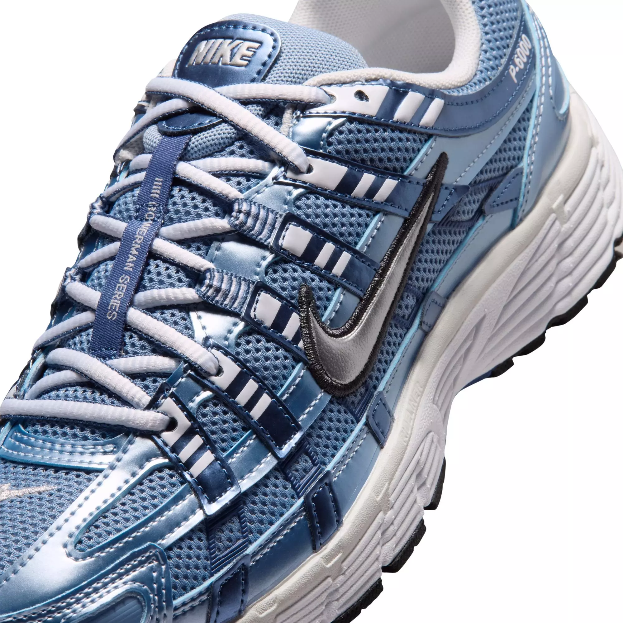 Nike P-6000 "Work Blue/Metallic Silver/Hydrogen Blue" Women's Shoe - BLUE/SILVER/NAVY