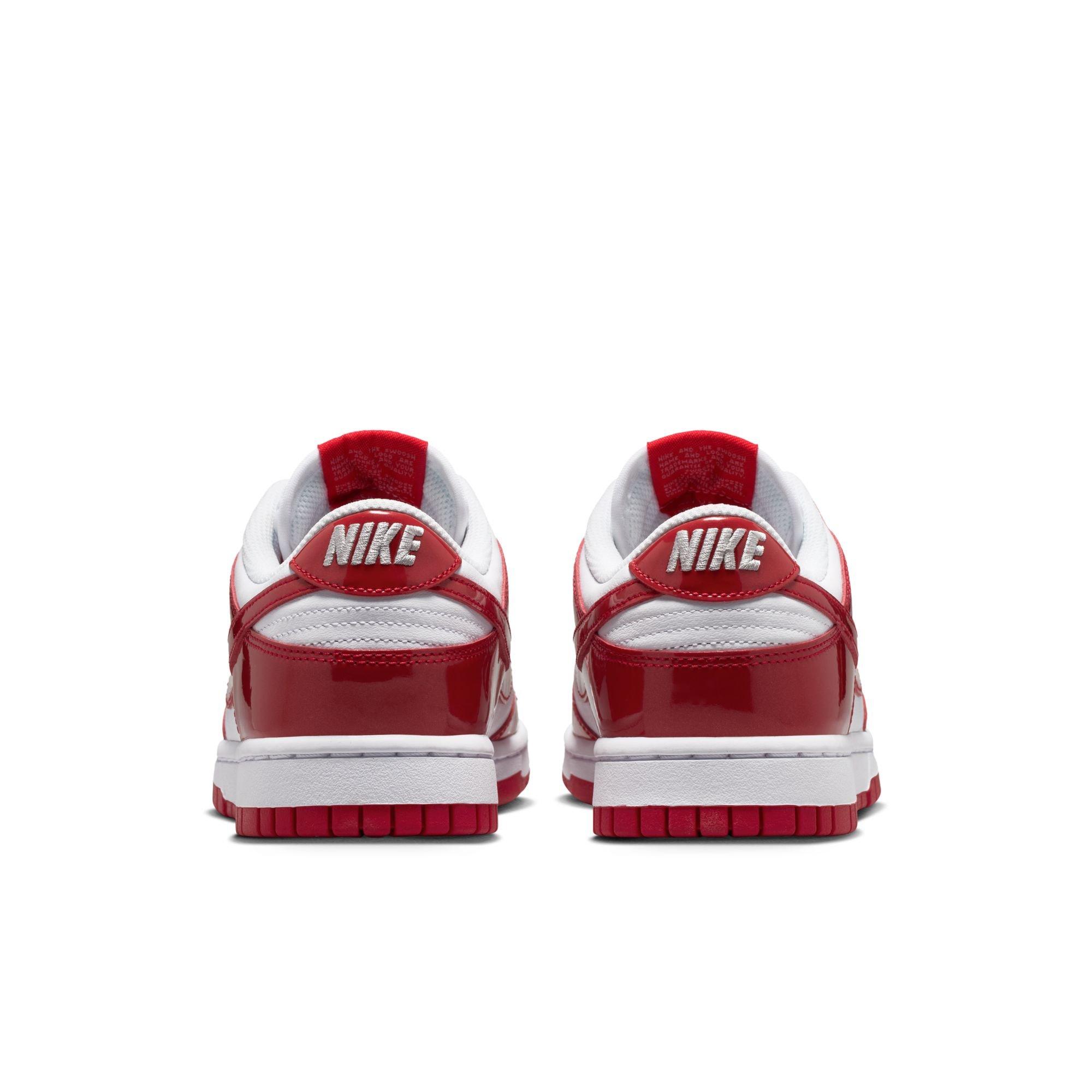 Nike Dunk Low SE "White/University Red" Women's Shoe - WHITE/RED Thumbnail View 7