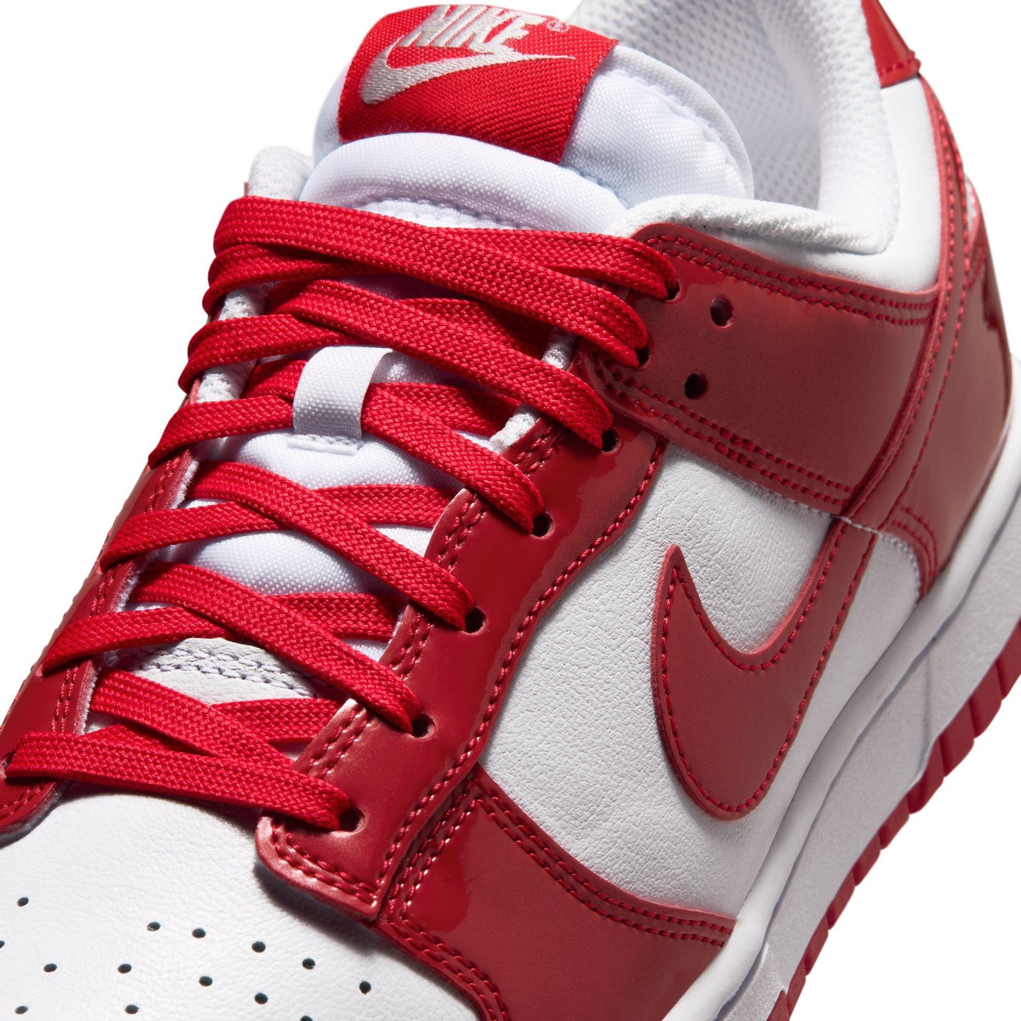 Nike Dunk Low SE "White/University Red" Women's Shoe - WHITE/RED Thumbnail View 9