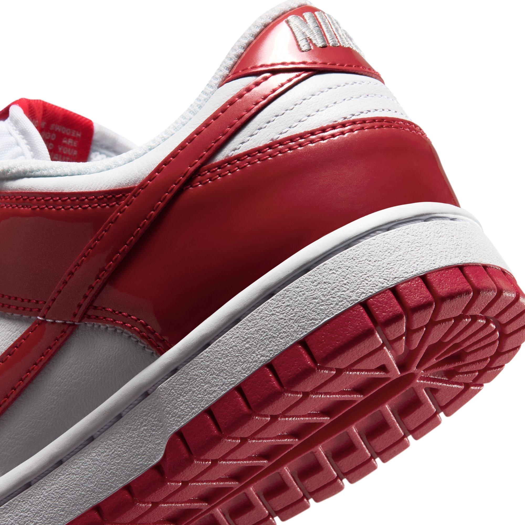 Nike Dunk Low SE "White/University Red" Women's Shoe - WHITE/RED Thumbnail View 10