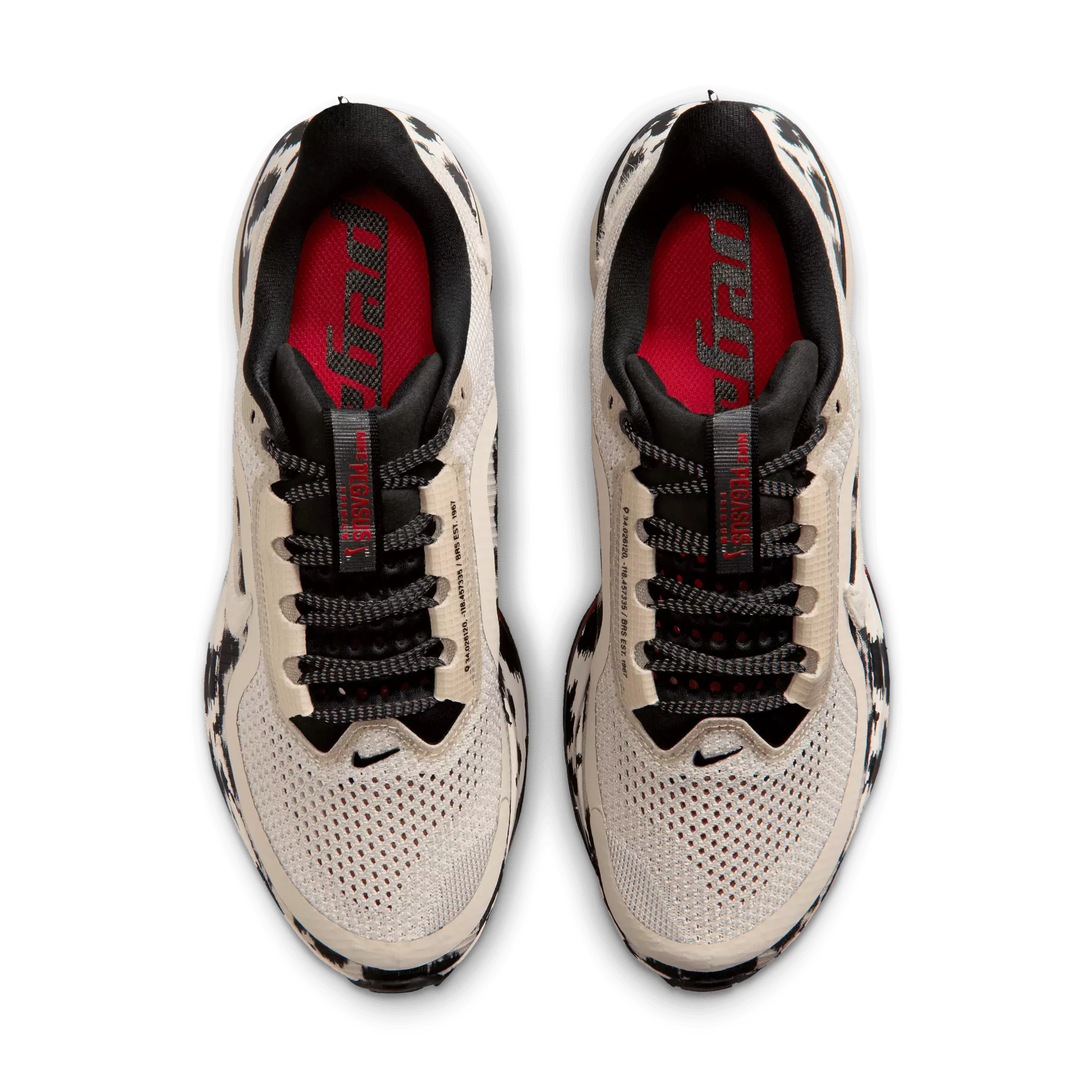 Nike Pegasus Premium "Lt Orewood Brn/Sail/Black/University Red" Women's Road Running Shoe - WHITE/MULTI