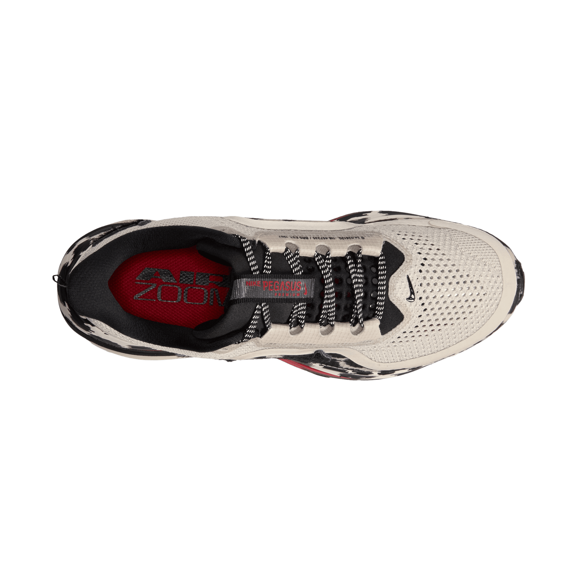 Nike Pegasus Premium "Lt Orewood Brn/Sail/Black/University Red" Women's Road Running Shoe - WHITE/MULTI Thumbnail View 8