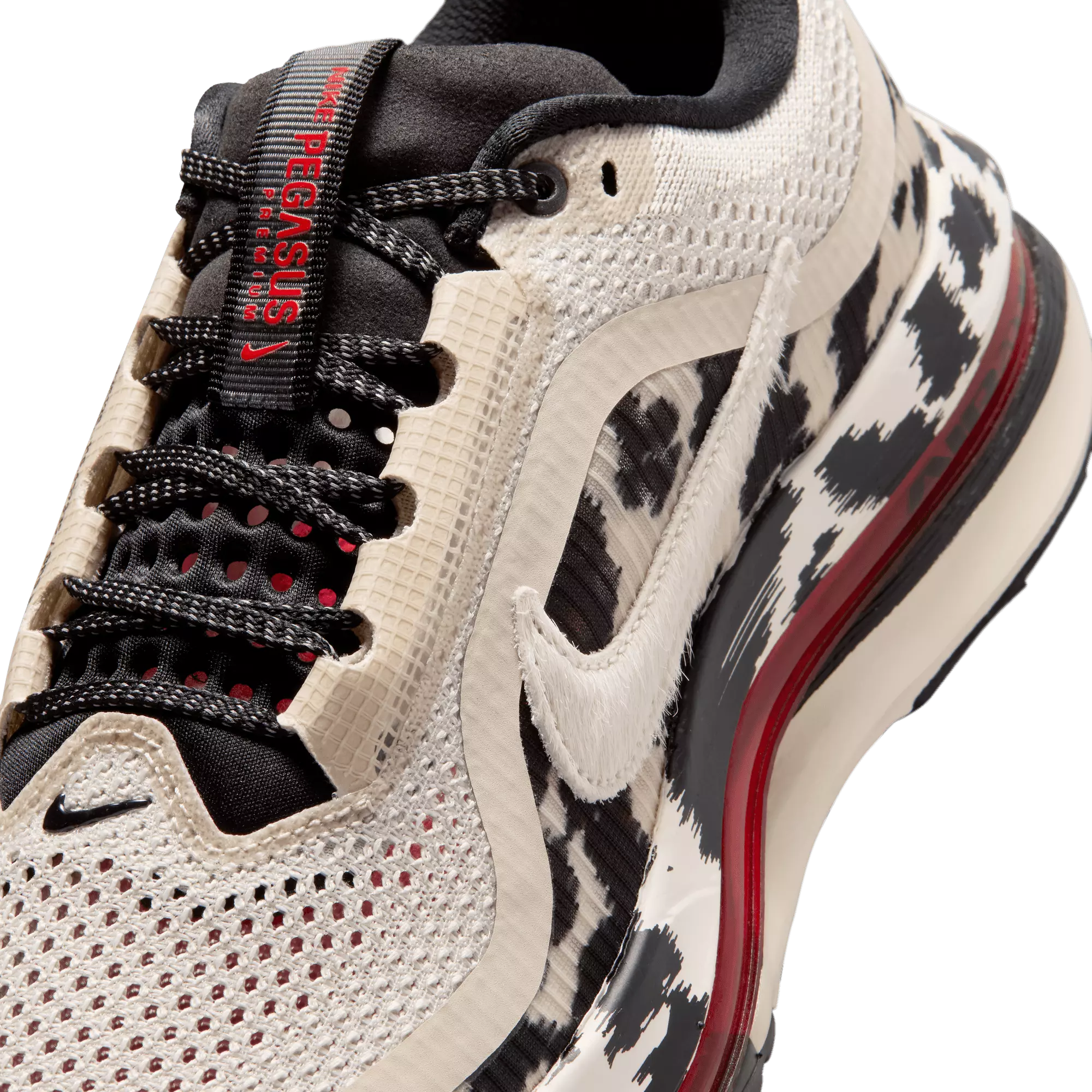 Nike Pegasus Premium "Lt Orewood Brn/Sail/Black/University Red" Women's Road Running Shoe - WHITE/MULTI