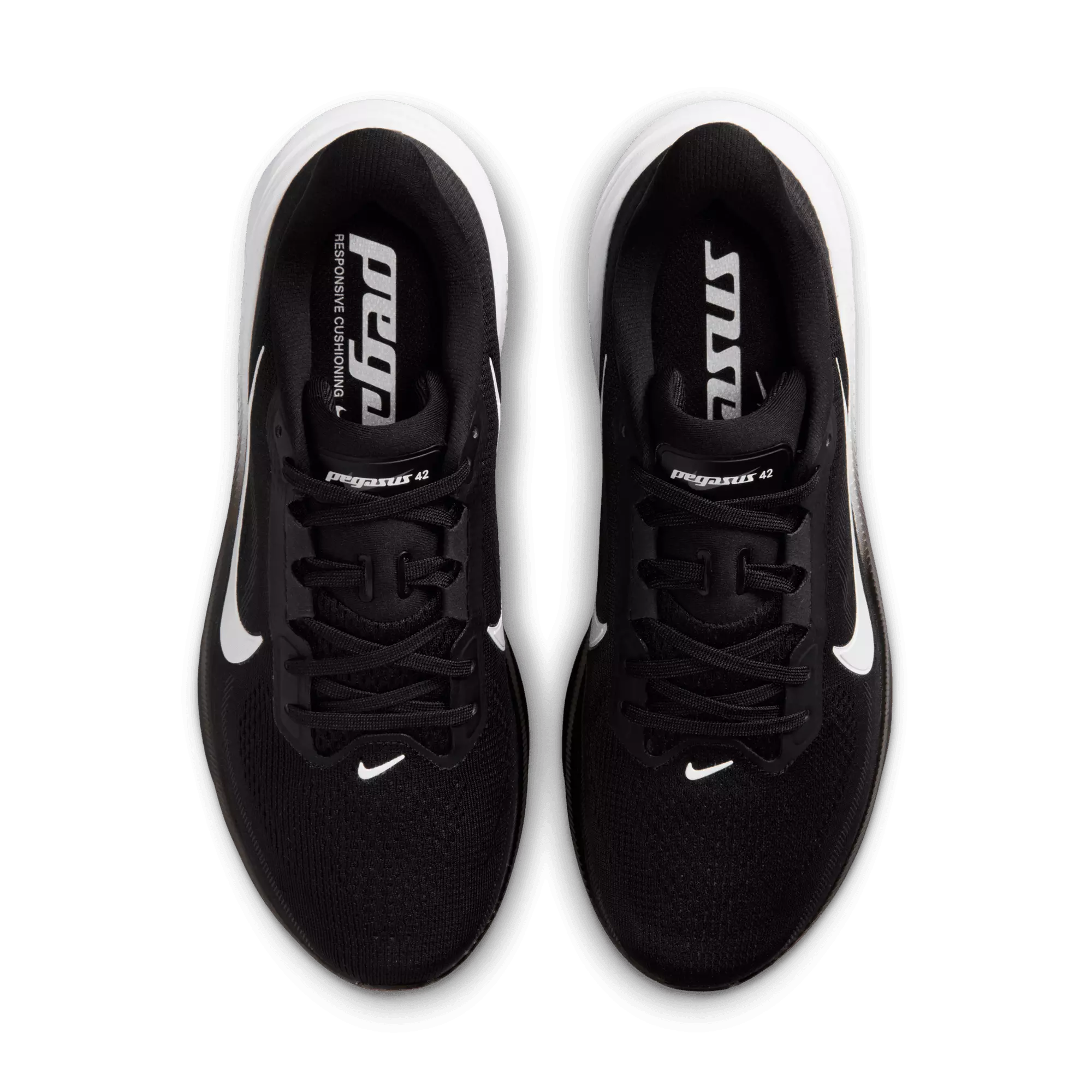 Nike Pegasus 42 "Black/White/Iron Grey" Women's Road Running Shoe - BLACK/WHITE