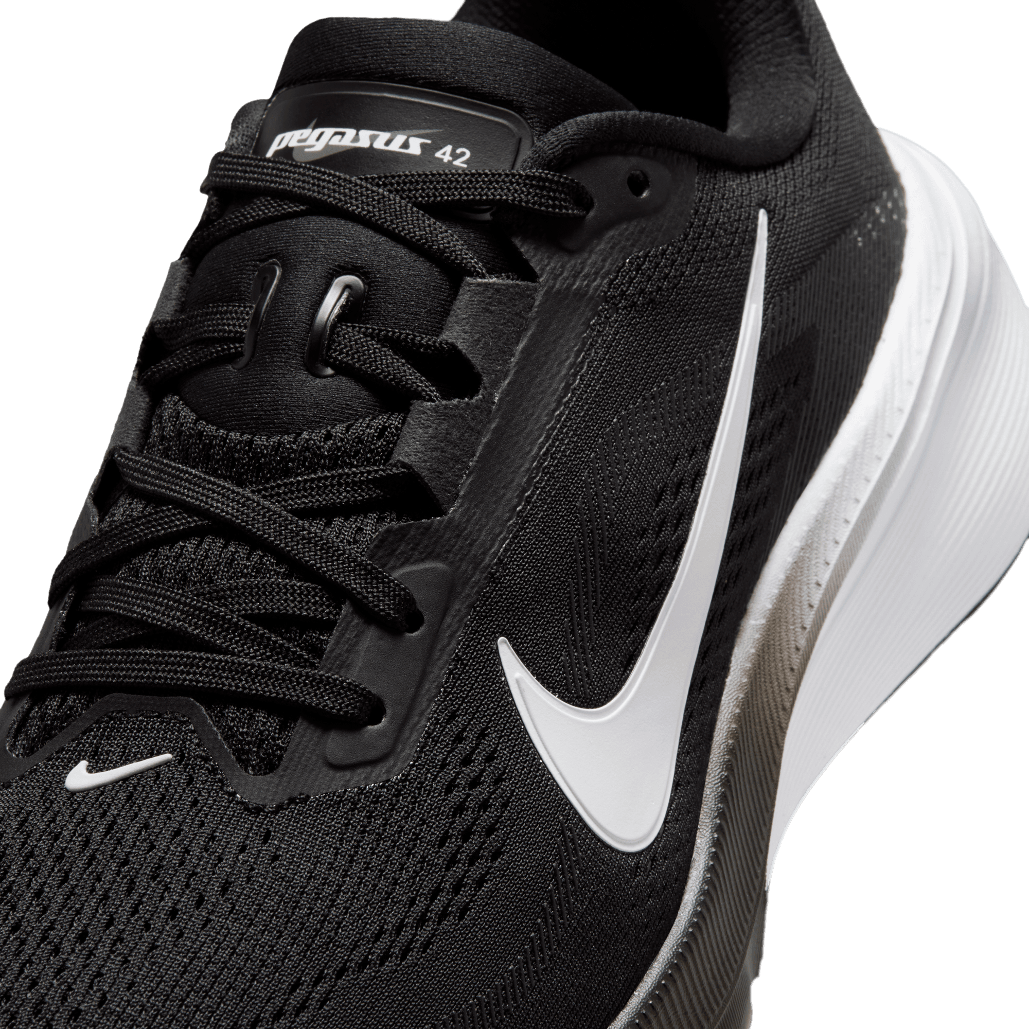 Nike Pegasus 42 "Black/White/Iron Grey" Women's Road Running Shoe - BLACK/WHITE Thumbnail View 10