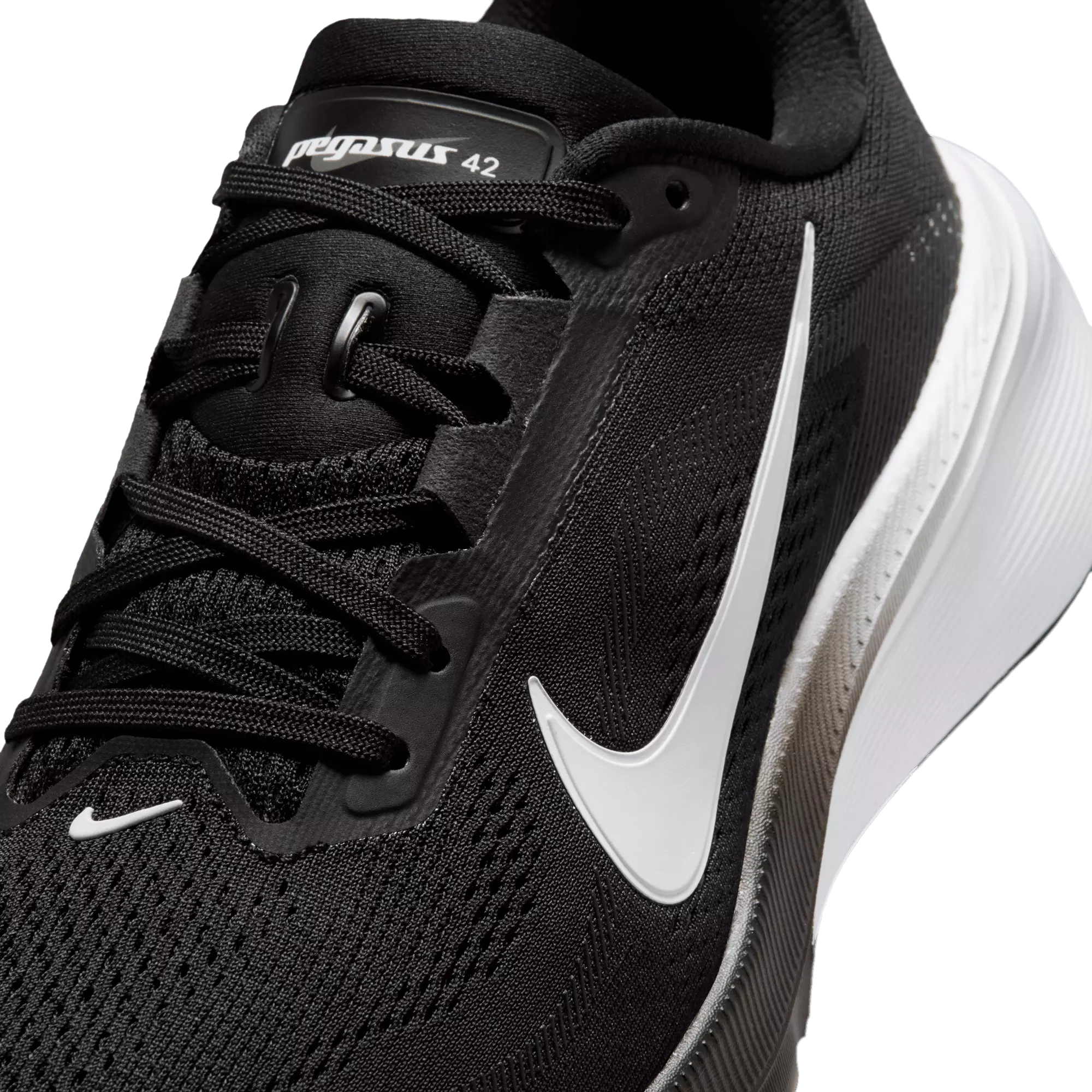 Nike Pegasus 42 "Black/White/Iron Grey" Women's Road Running Shoe - BLACK/WHITE