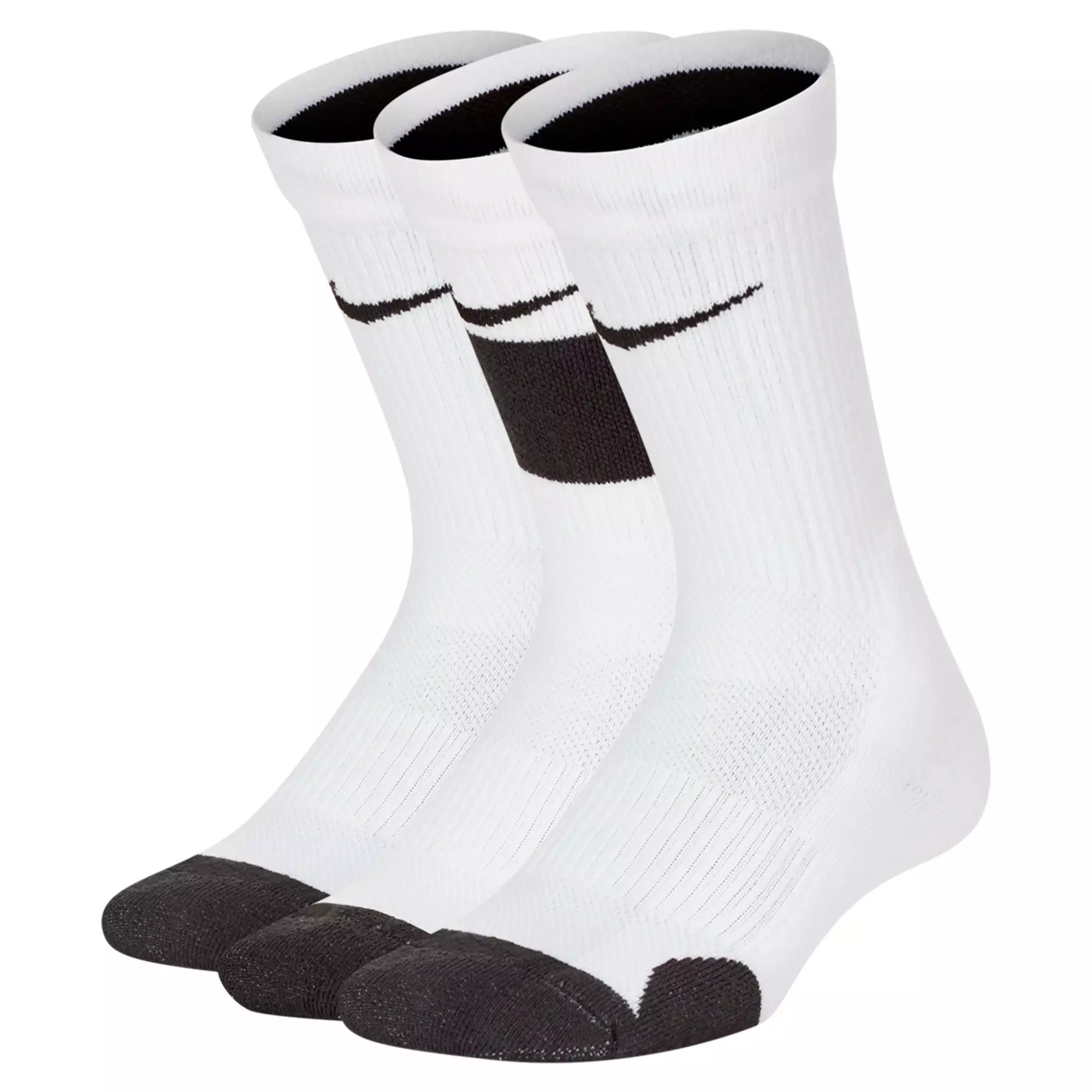Nike Big Kids' Elite Basketball Crew Socks (3 Pairs) - WHITE