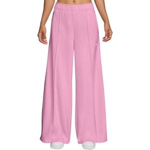 Nike Women's Sportswear Mid-Rise Wide-Leg Track Pants - Pink - PINK