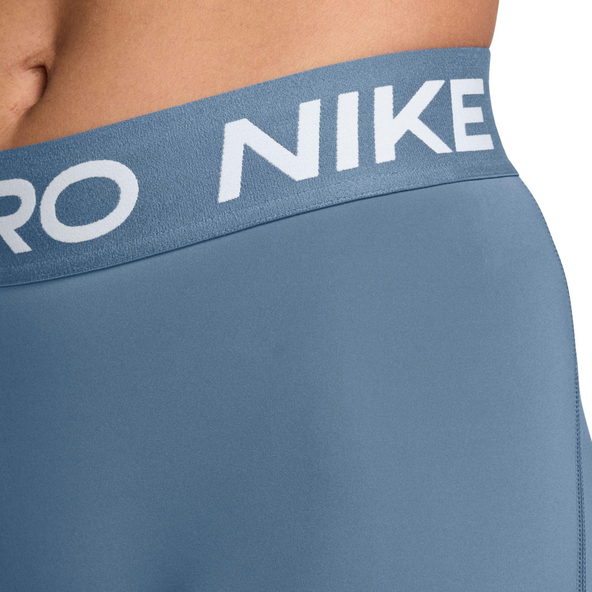 Nike Women's Pro Mid-Rise 3" Biker Shorts - Blue - BLUE Thumbnail View 4