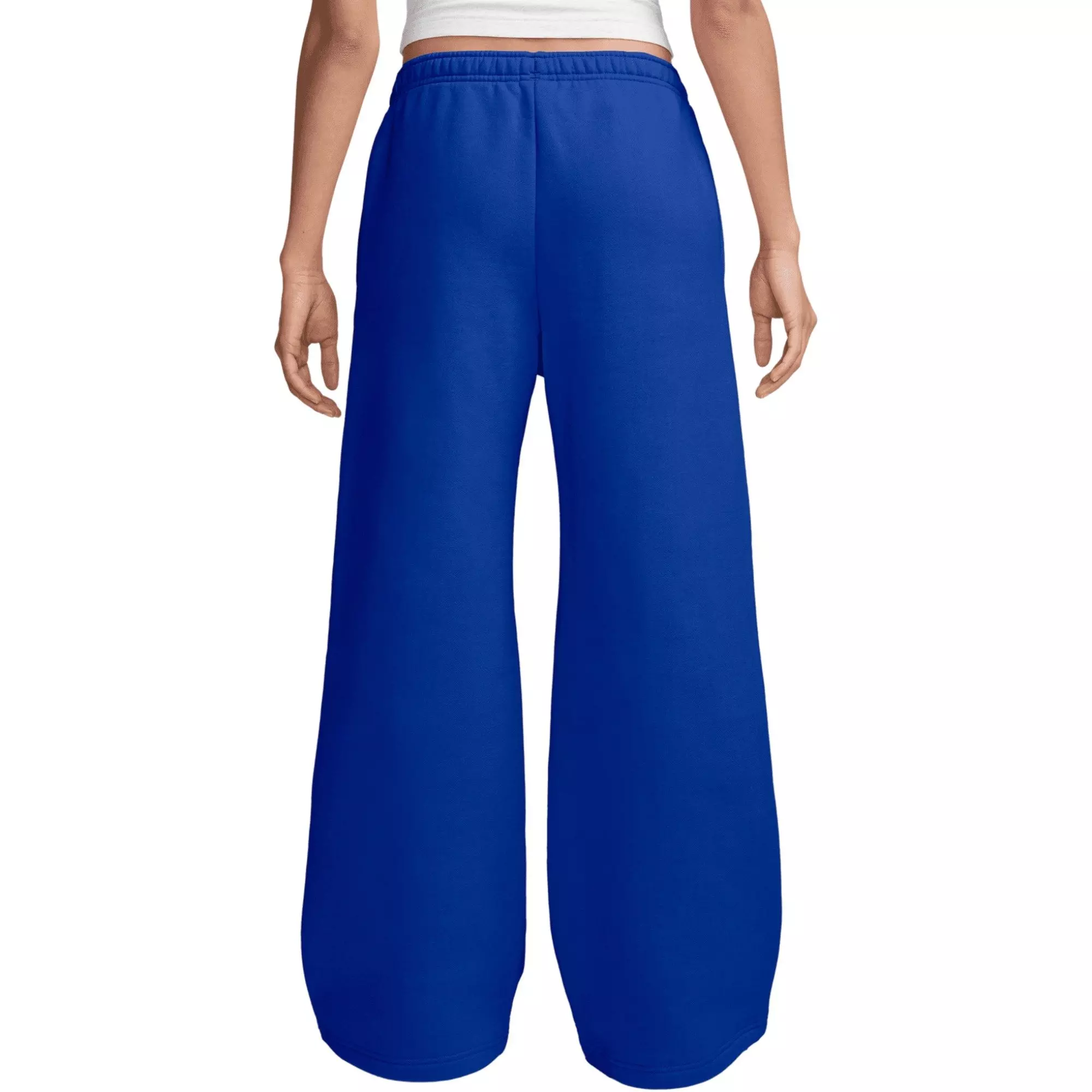 Nike Women's Studio Fleece Medium Weight Mid-Rise Wide-Leg Pants - BLUE