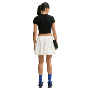 Nike Women's Sportswear Chill Knit Slim Cropped Tee - BLACK/BLUE