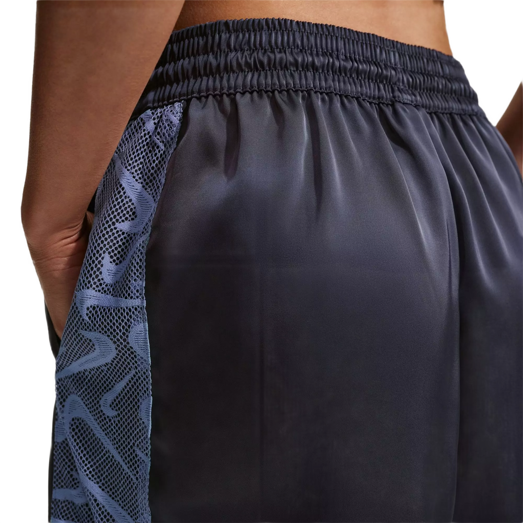 Nike Women's Sportswear Chill Lace Loose Mid-Rise Shorts - BLUE