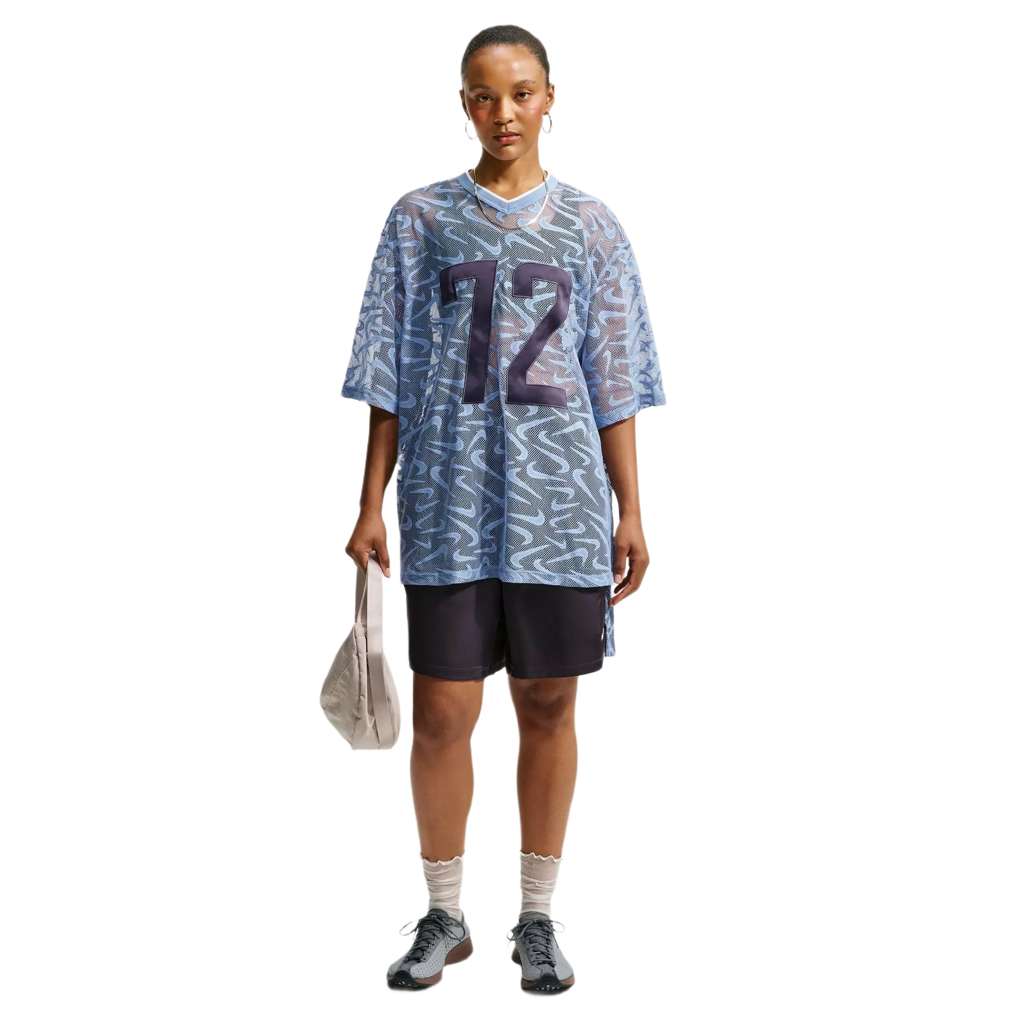 Nike Women's Sportswear Chill Lace Oversized Jersey - BLUE