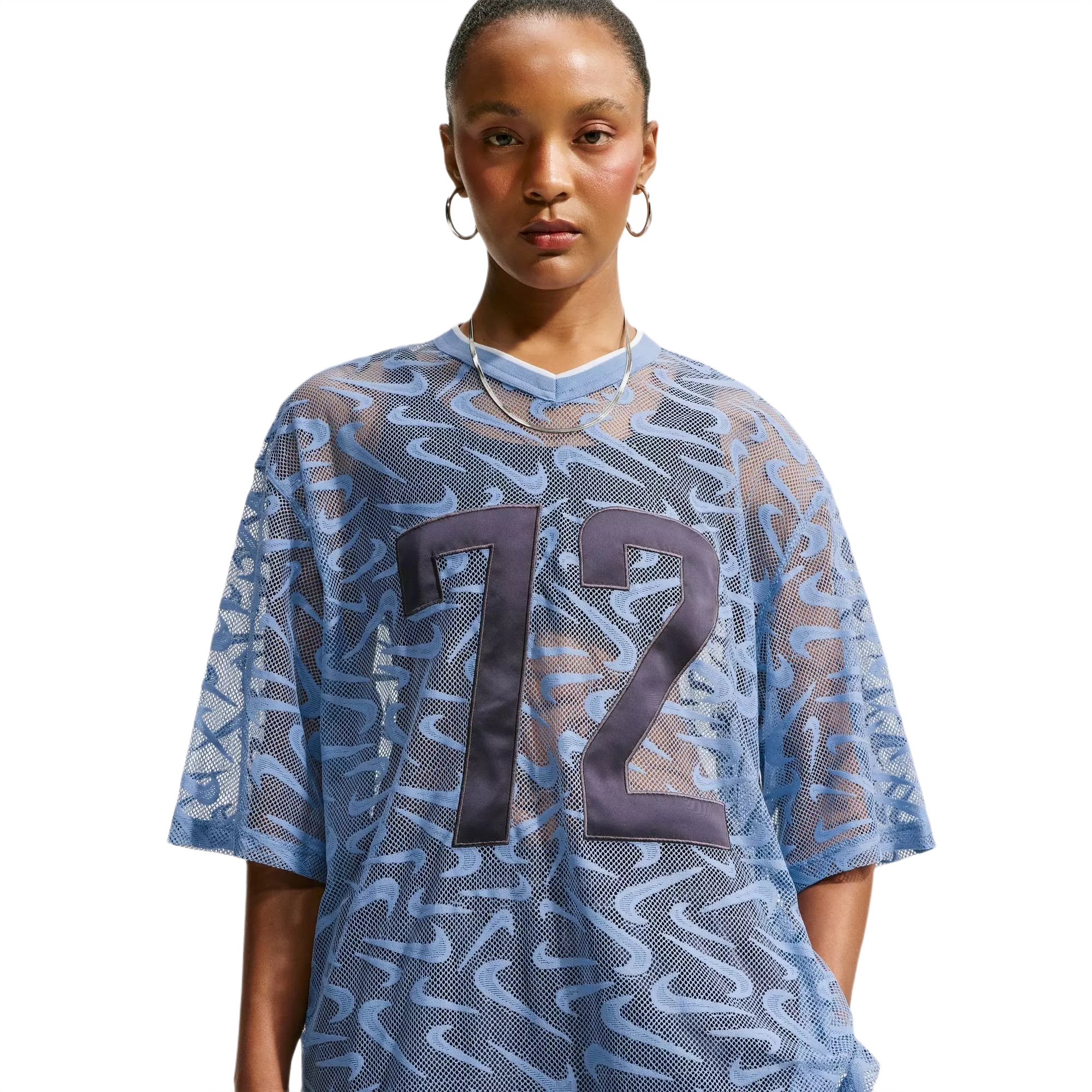 Nike Women's Sportswear Chill Lace Oversized Jersey - BLUE