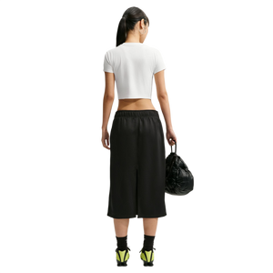 Nike Women's Sportswear Chill Knit Slim Cropped Tee - White/Pink - WHITE/PINK