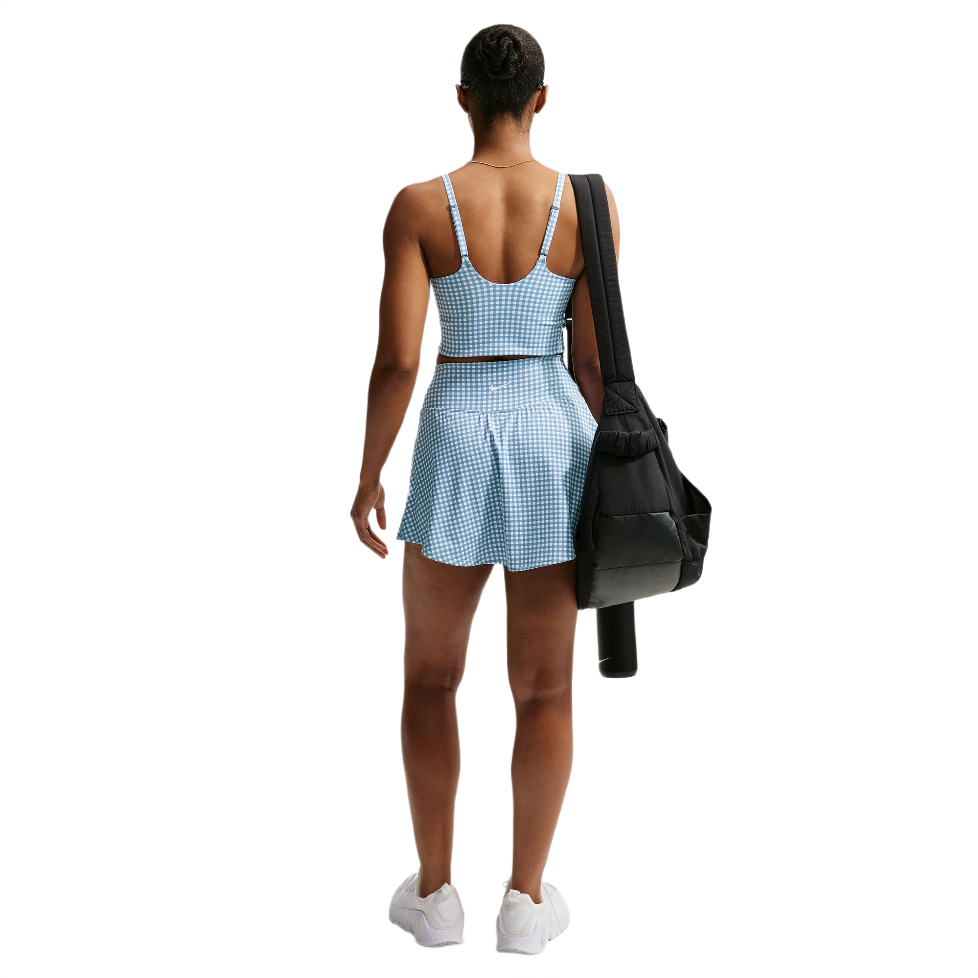 Nike Women's One Padded Longline Sports Bra - BLUE Thumbnail View 2