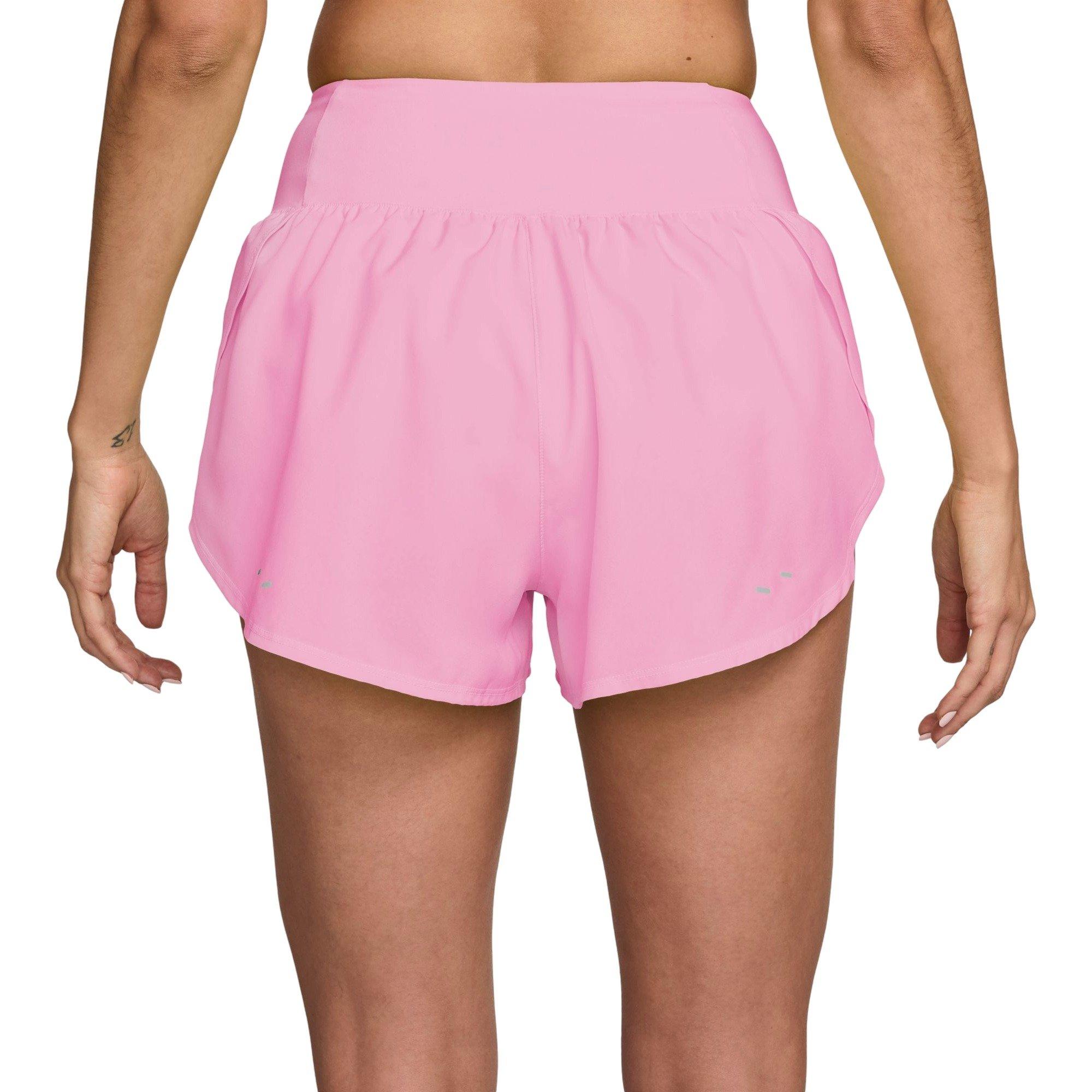 Nike Women's Tempo Flow Dri-FIT Mid-Rise Running Shorts-Pink - PINK