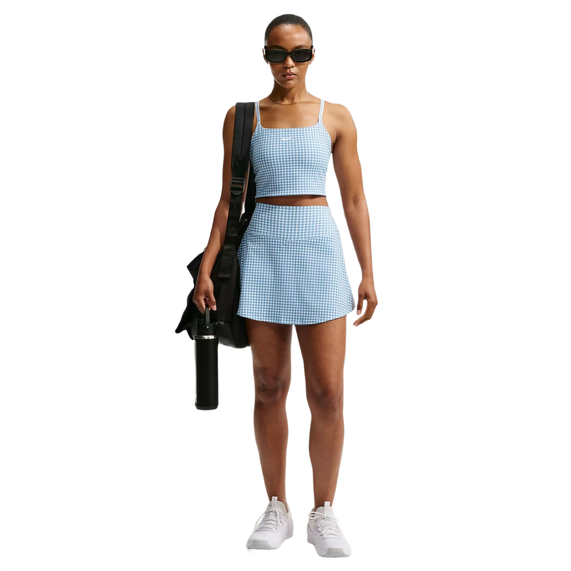 Nike Women's One Dri-FIT High-Waisted 2-in-1 Skort - BLUE