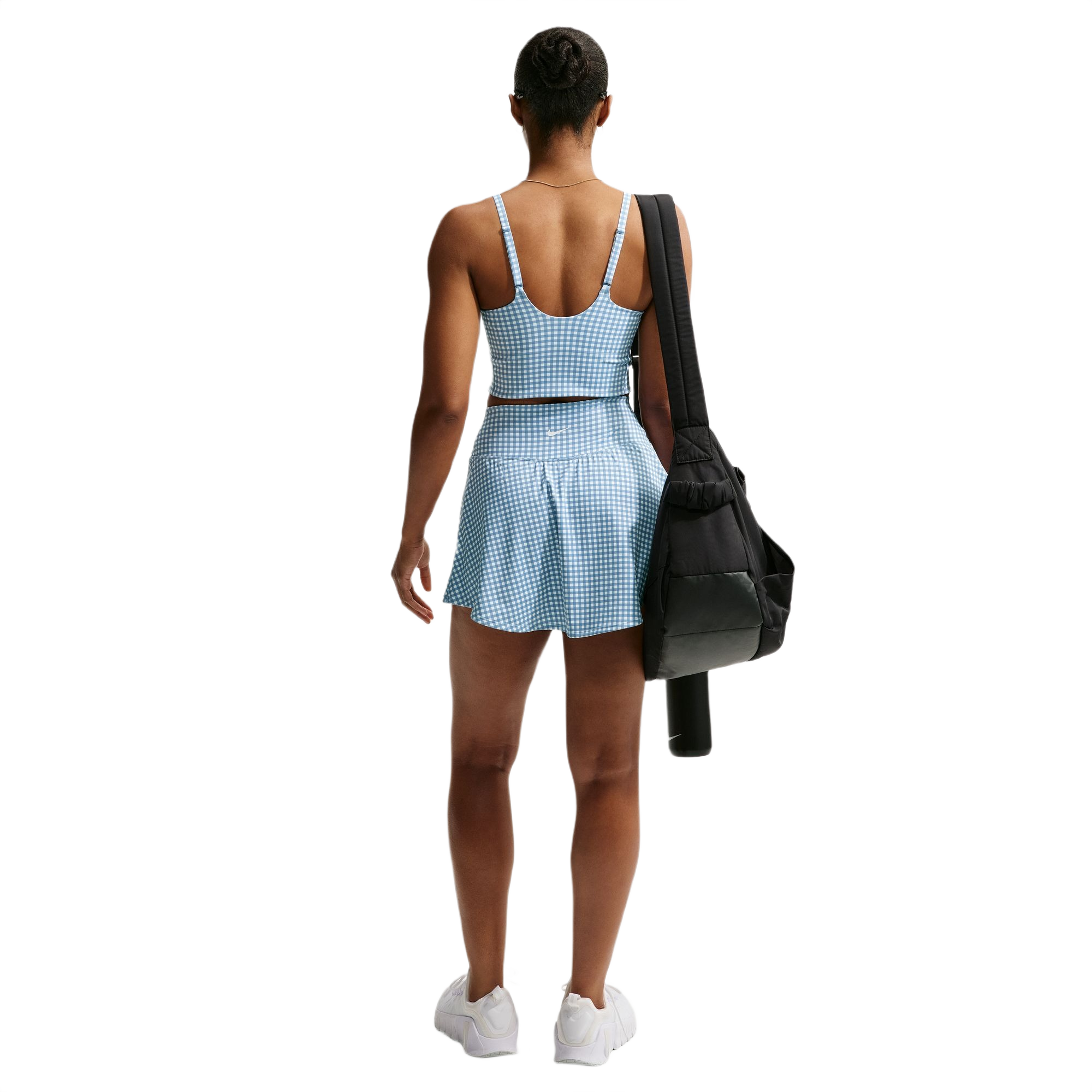Nike Women's One Dri-FIT High-Waisted 2-in-1 Skort - BLUE Thumbnail View 2
