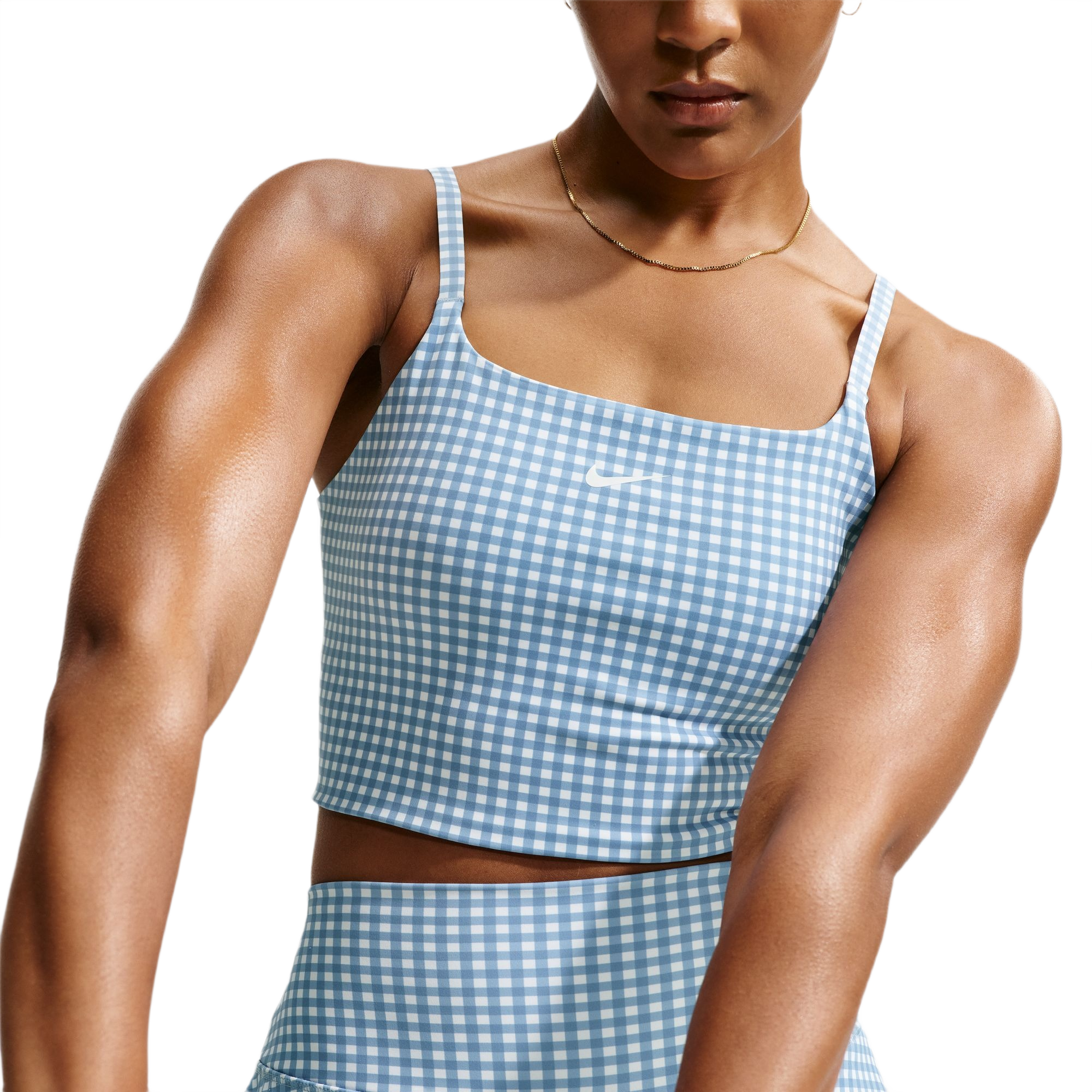 Nike Women's One Dri-FIT High-Waisted 2-in-1 Skort - BLUE Thumbnail View 5