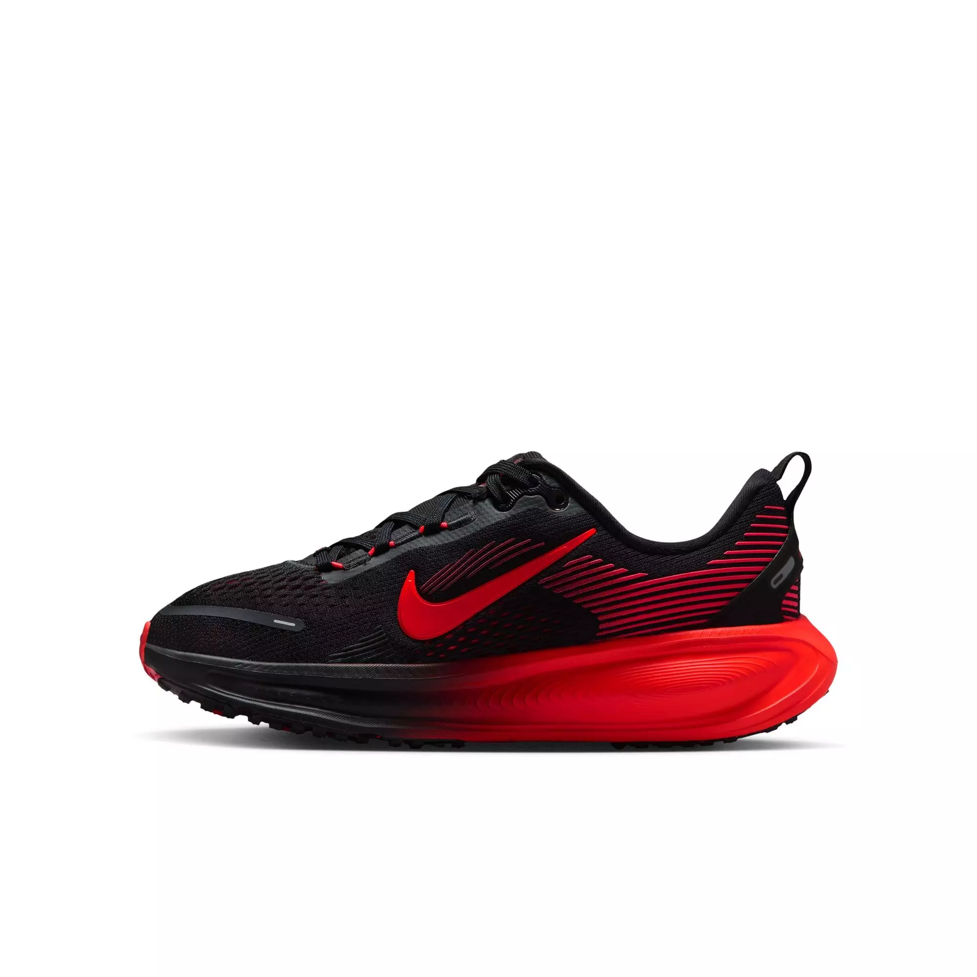 Nike Vomero 18 "Black/Bright Crimson/University Red" Grade School Boys' Running Shoe - BLACK/CRIMSON