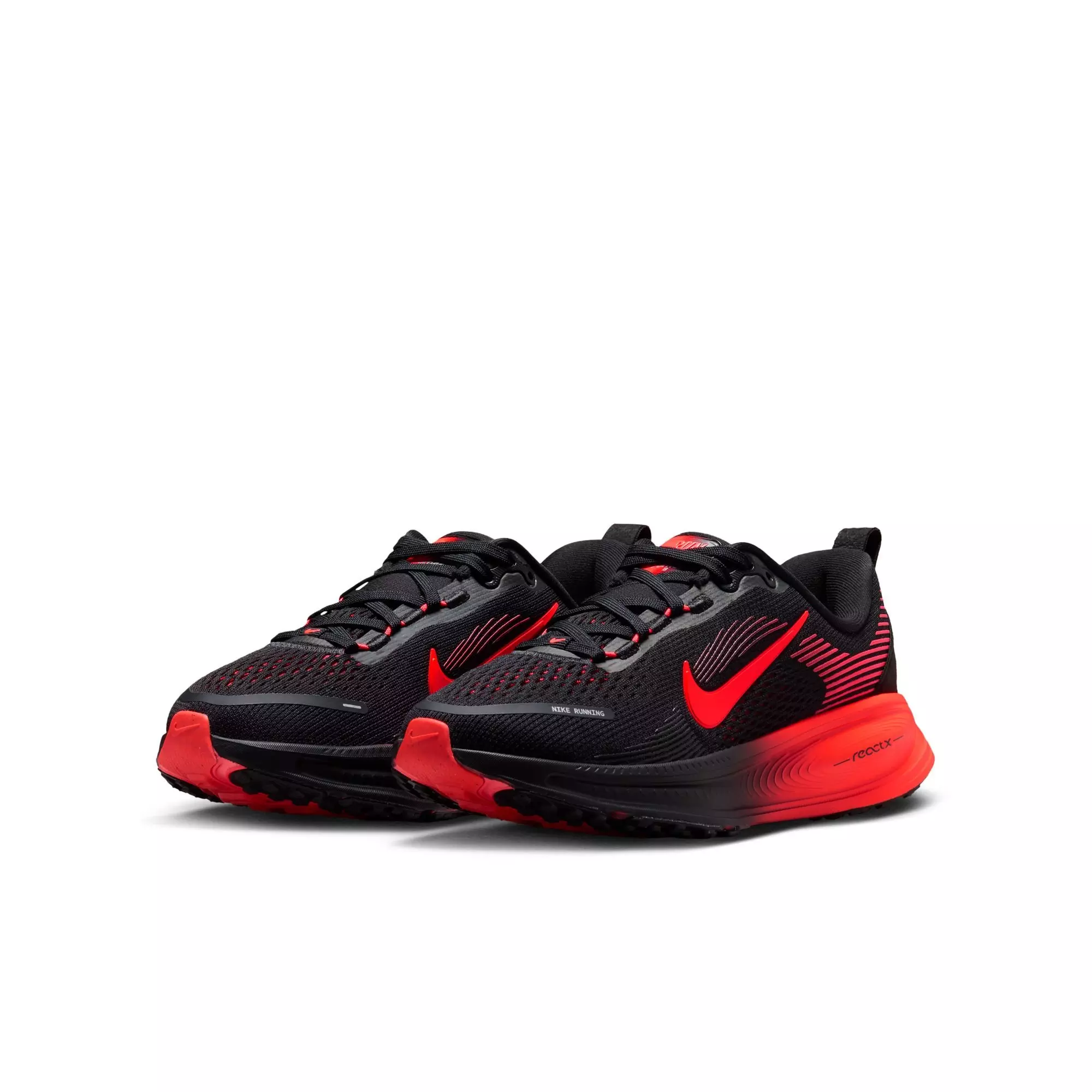 Nike Vomero 18 "Black/Bright Crimson/University Red" Grade School Boys' Running Shoe - BLACK/CRIMSON