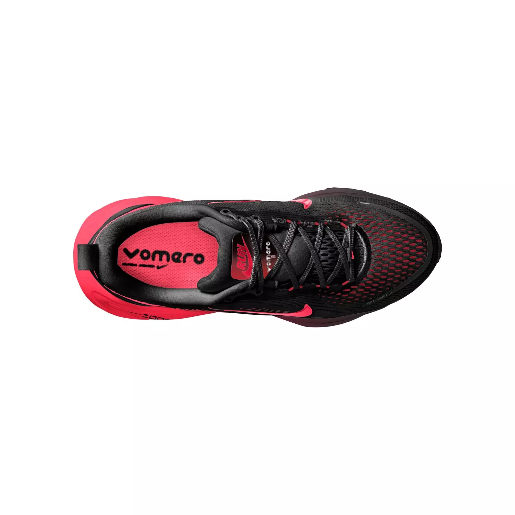 Nike Vomero 18 "Black/Bright Crimson/University Red" Grade School Boys' Running Shoe - BLACK/CRIMSON