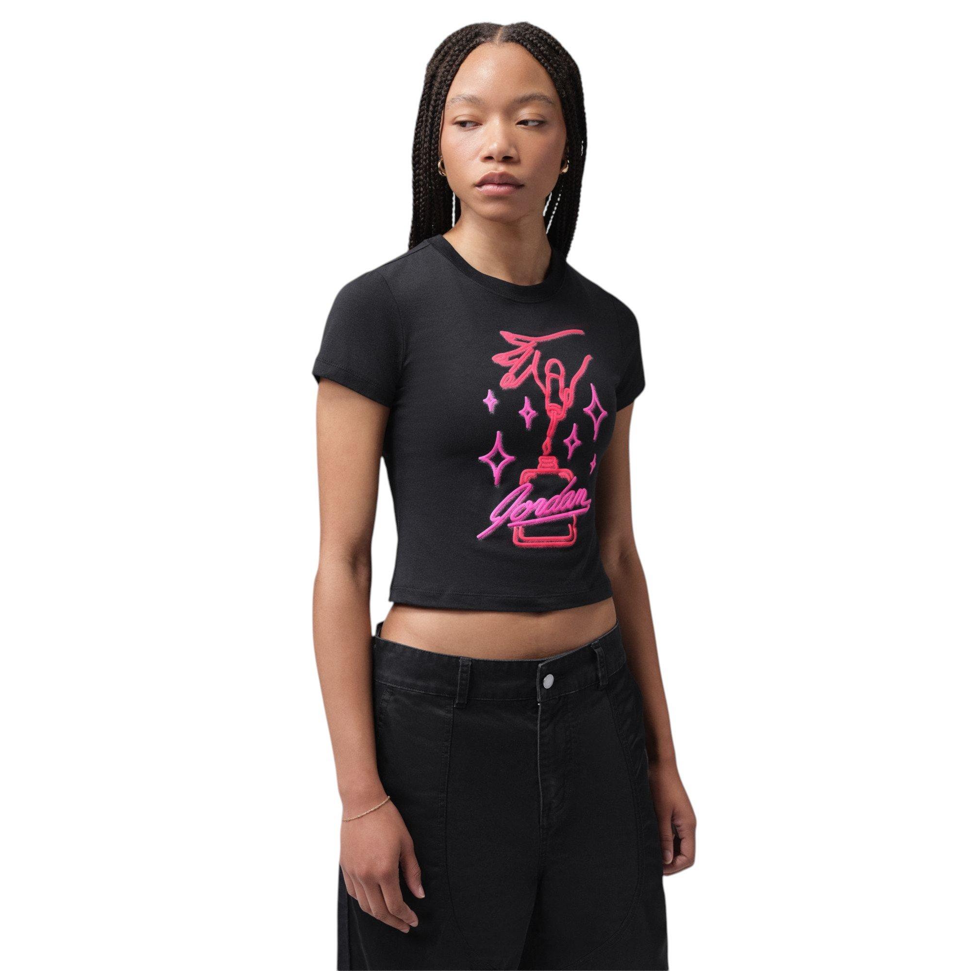 FA26 J SS TMID GFX NAIL TEE - BLK/RED/PNK - BLACK/RED