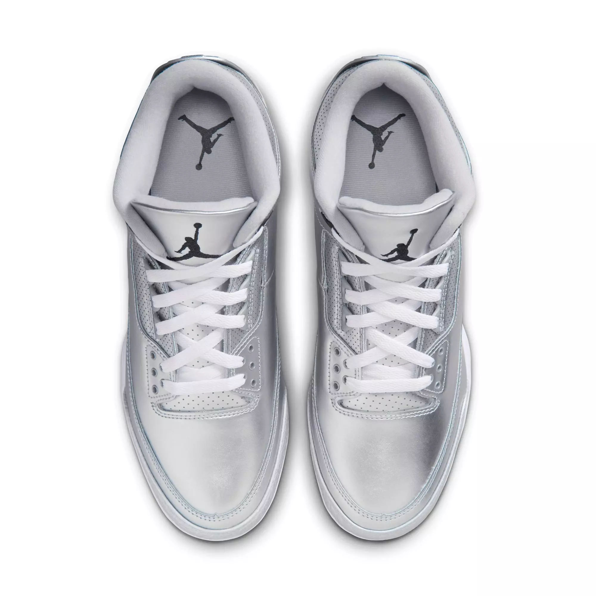 Jordan 3 Mid TD "Chrome" Men's Football Cleat - METALLIC SILVER/BLACK/WHITE