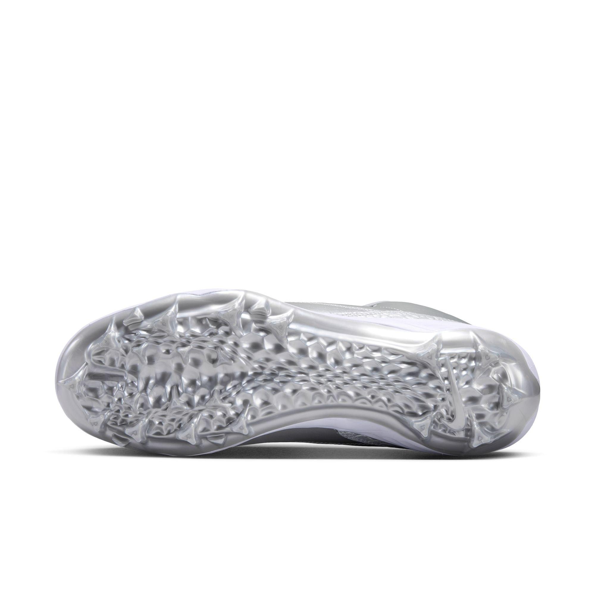 Jordan 3 Mid TD "Chrome" Men's Football Cleat - METALLIC SILVER/BLACK/WHITE