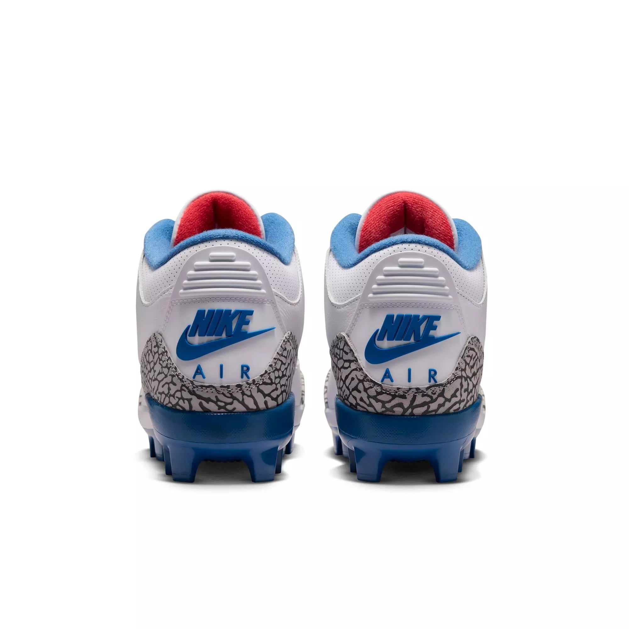 Jordan 3 Retro MCS "True Blue" Men's Baseball Cleat - WHITE/FIRE RED/TRUE BLUE/CEMENT GREY