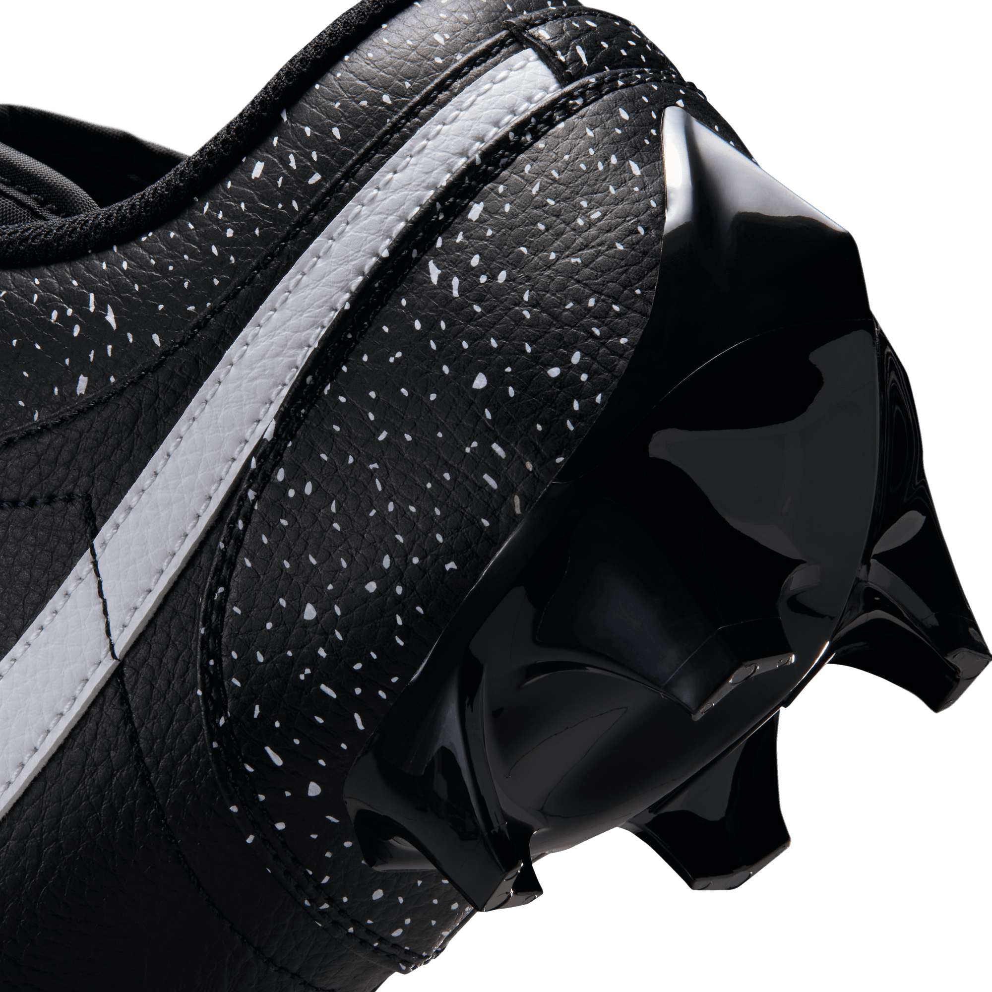 Jordan 1 Low TD "Splatter" Men's Football Cleat - BLACK/WHITE Thumbnail View 12