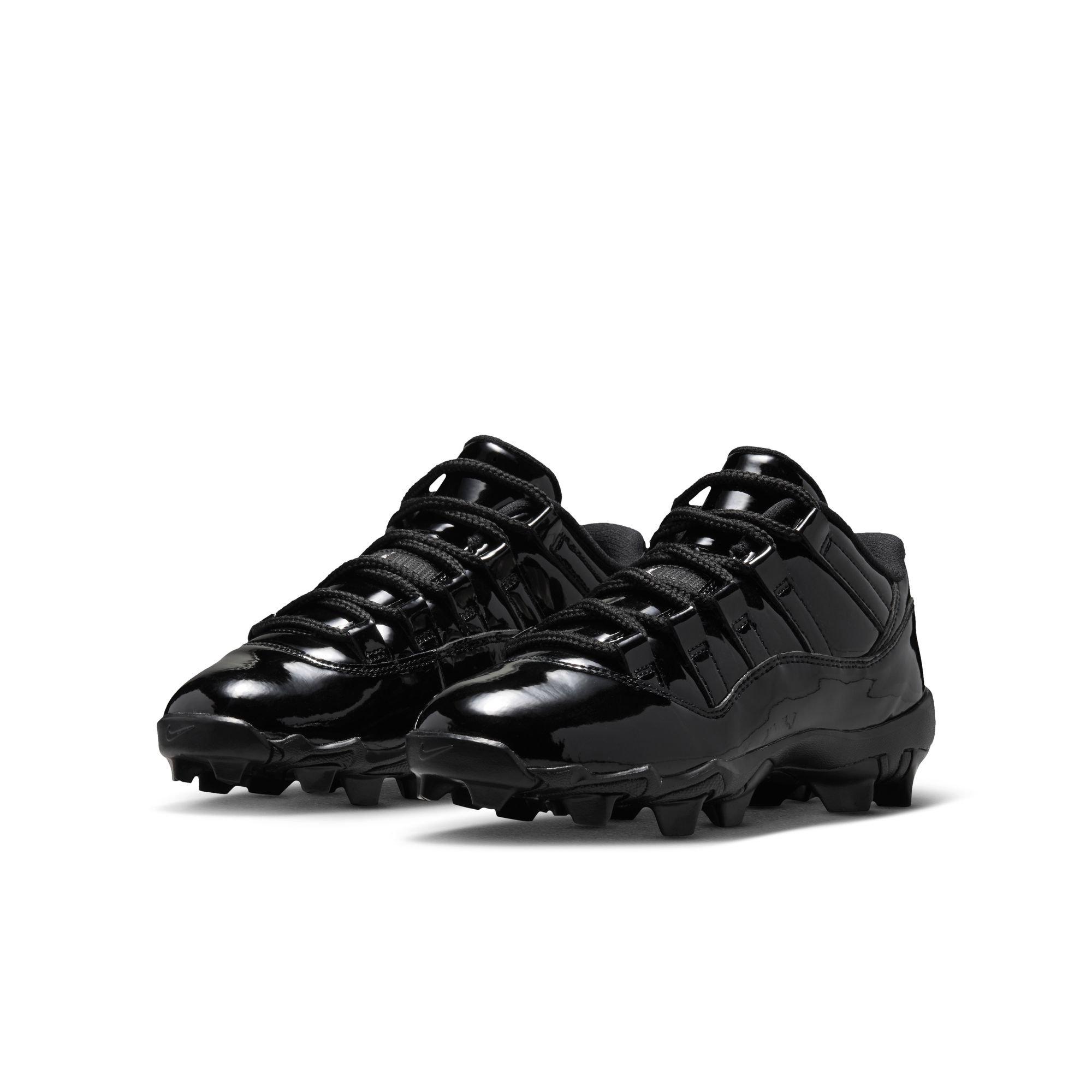 Jordan 11 Low TD "Black" Grade School Kids' Football Cleat - BLACK/METALLIC SILVER Thumbnail View 6