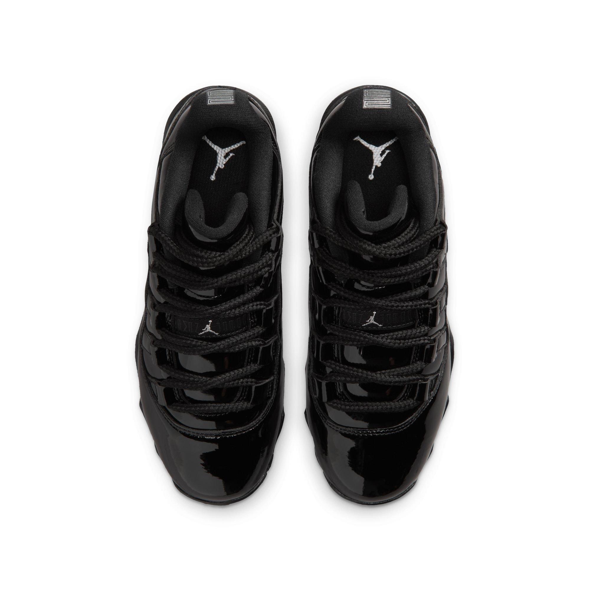 Jordan 11 Low TD "Black" Grade School Kids' Football Cleat - BLACK/METALLIC SILVER Thumbnail View 7