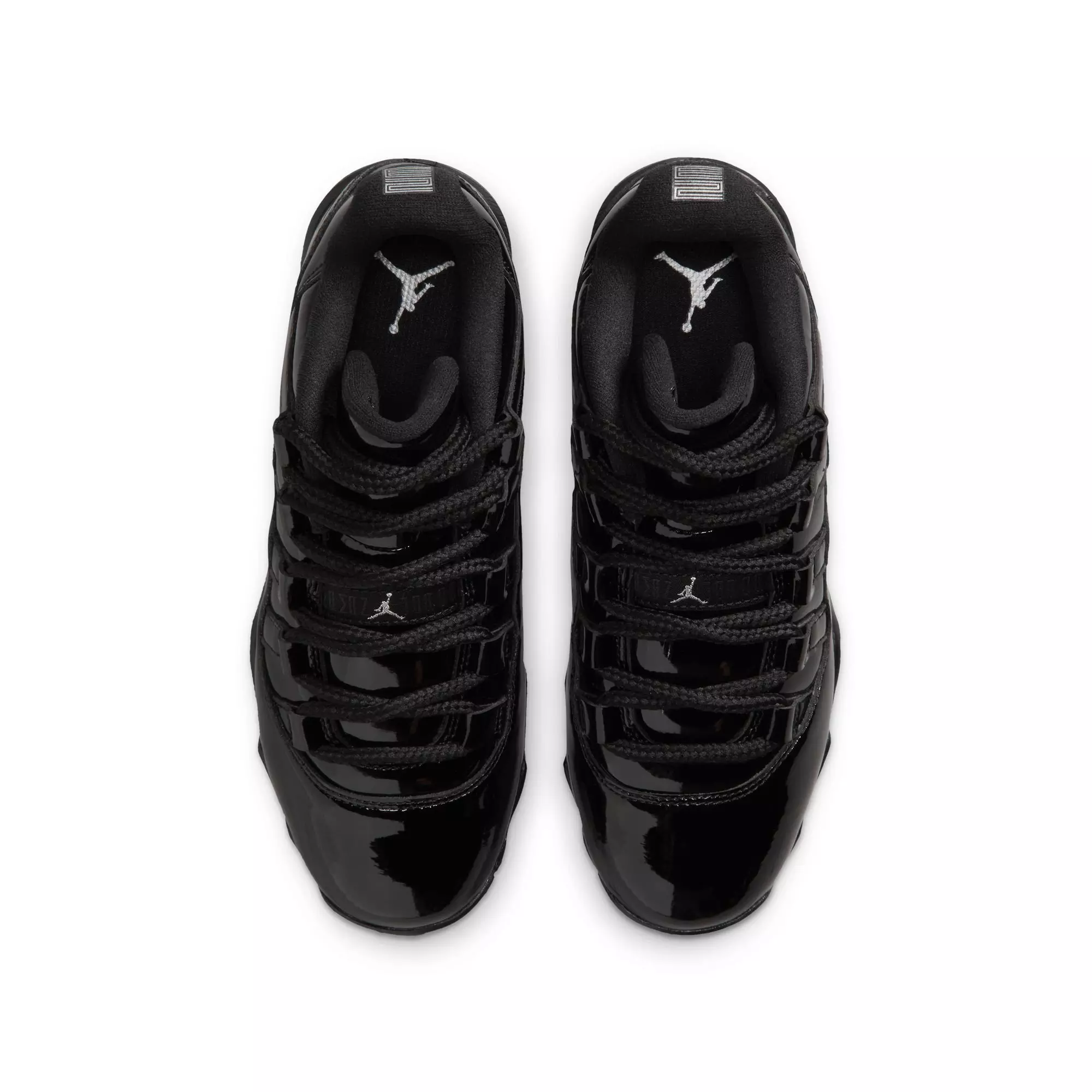 Jordan 11 Low TD "Black" Grade School Kids' Football Cleat - BLACK/METALLIC SILVER